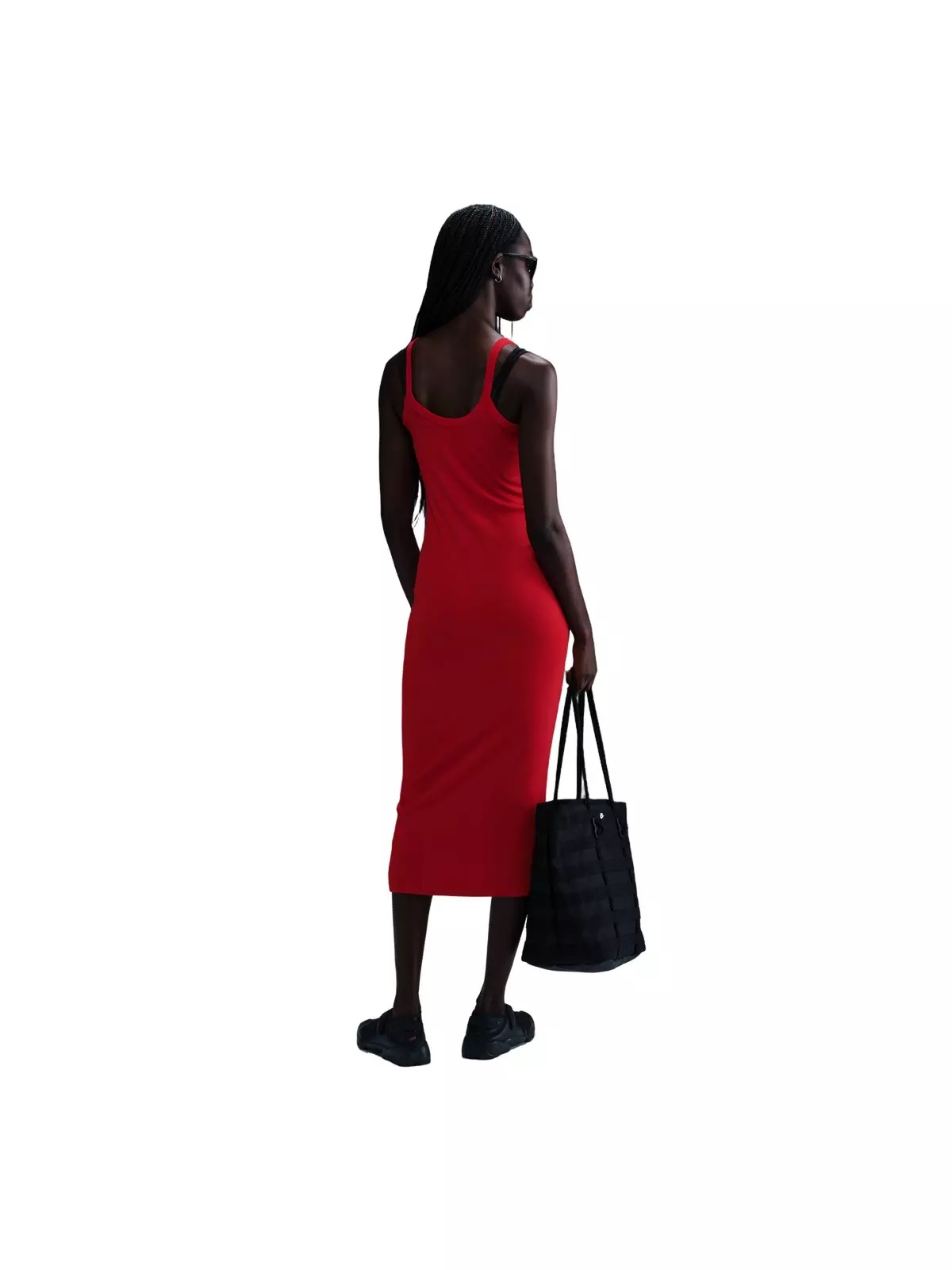 Women's Sportswear Chill Knit Tight Mini-Rib Tank Dress-Red - 2