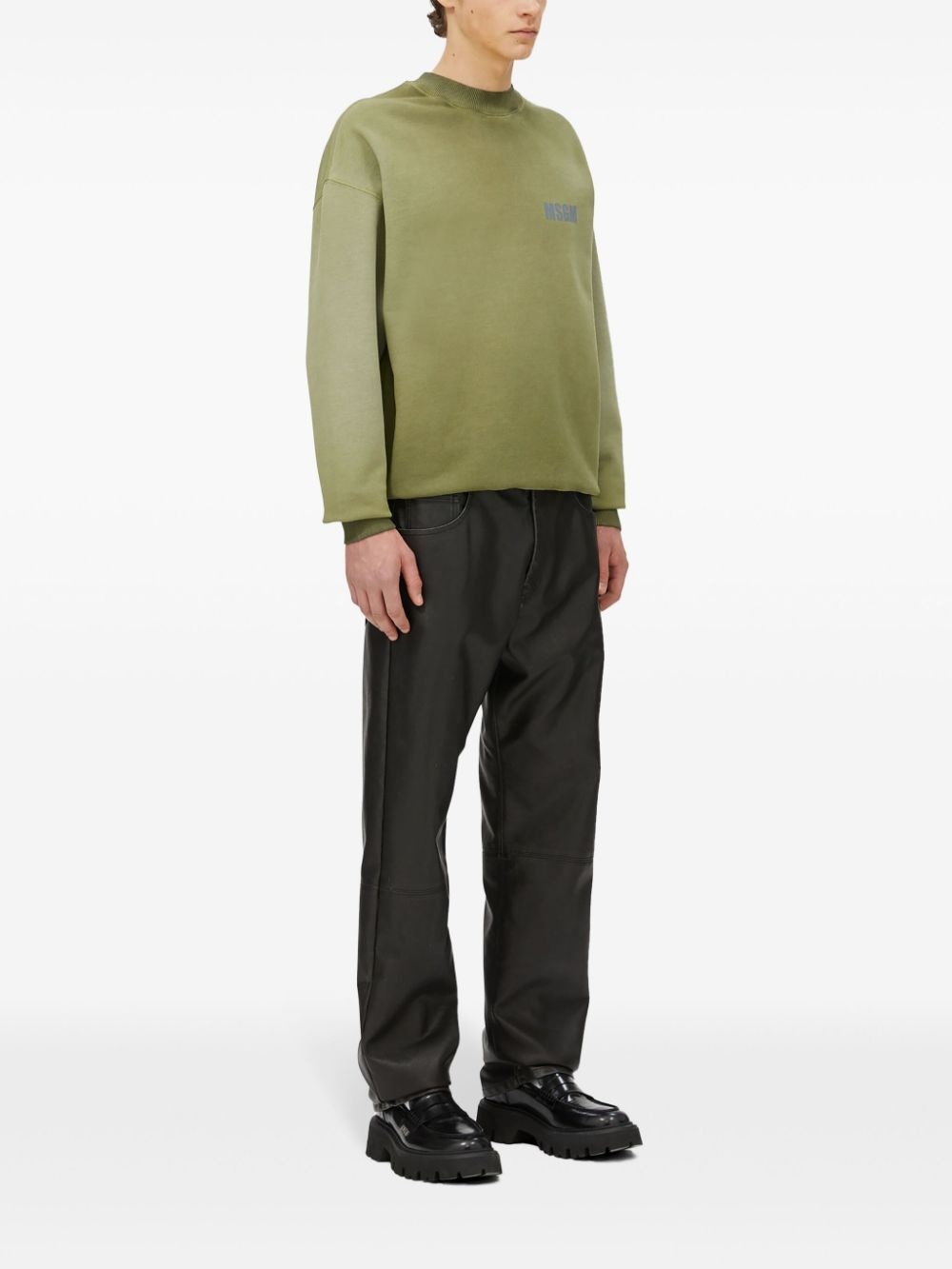 gradient effect logo-printed sweatshirt - 2