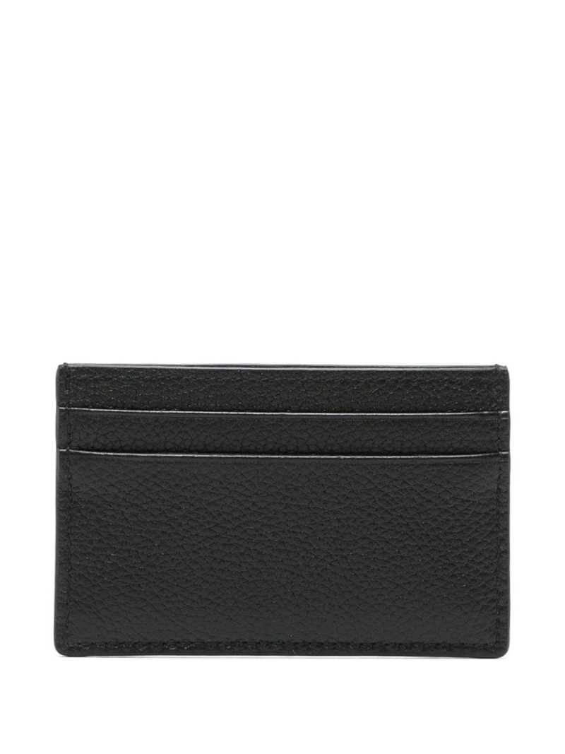 Alexander McQueen Graffiti pebbled-leather cardholder outlook