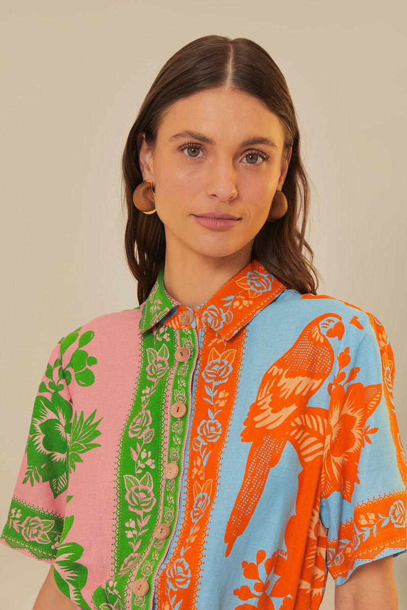 Mixed Lace Garden Scarves Romper 3