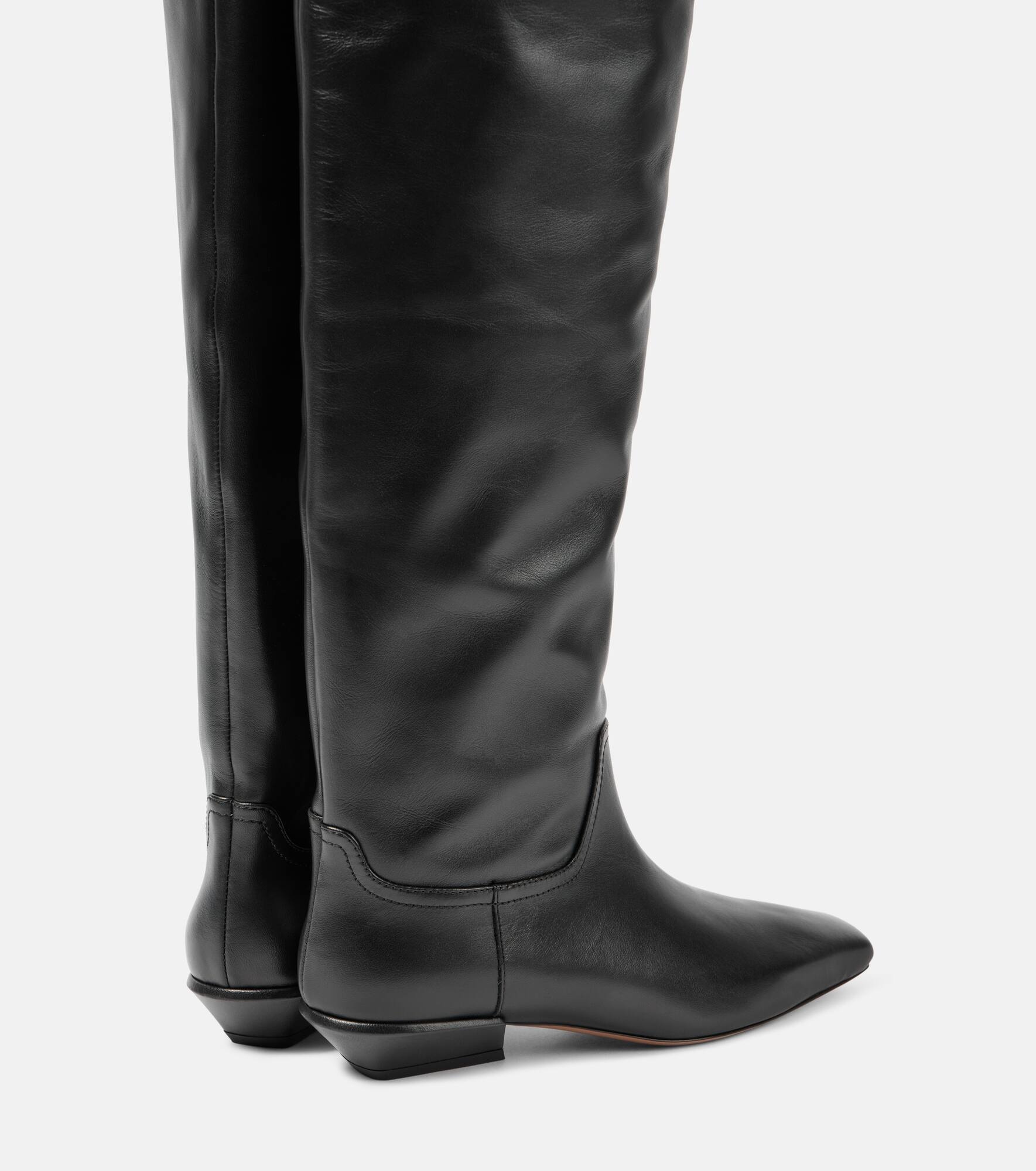 Bettina leather over-the-knee boots - 3