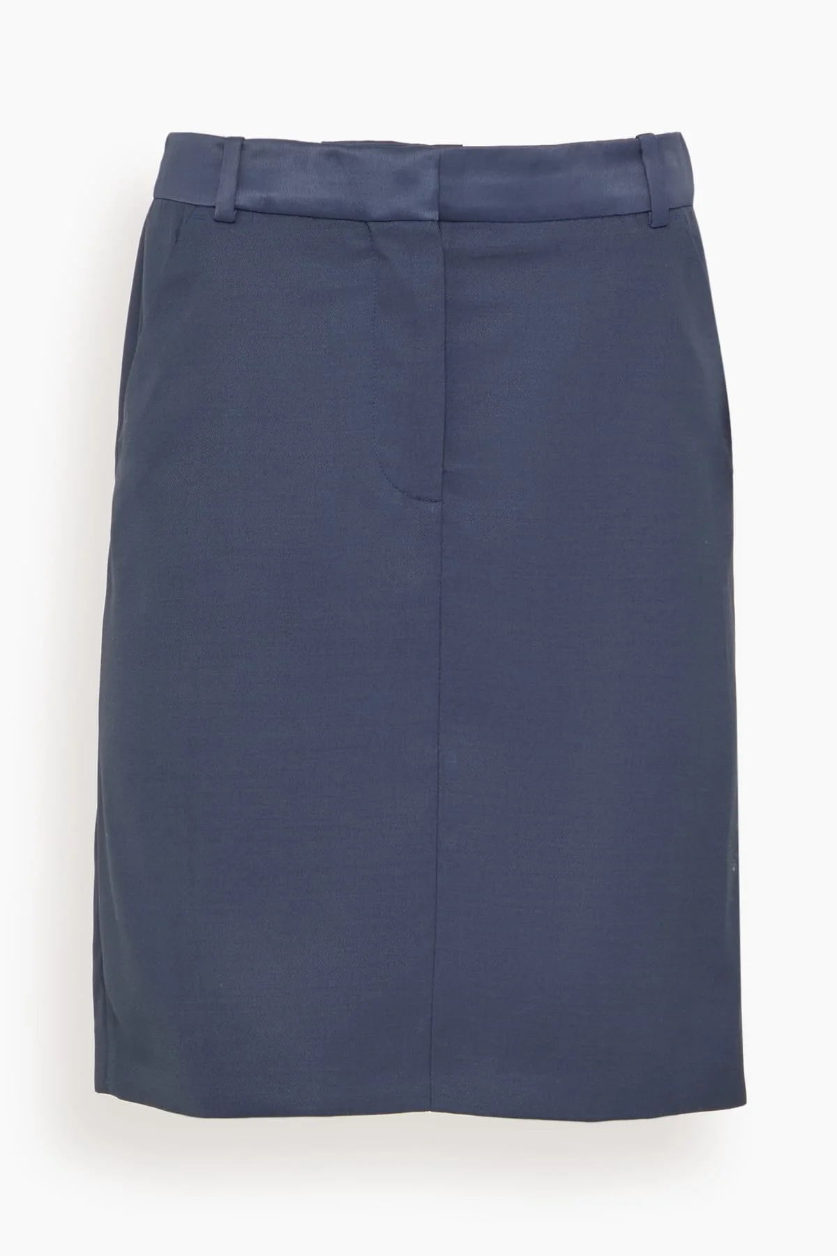 Elsie Low Waist Straight Skirt in Navy - 1