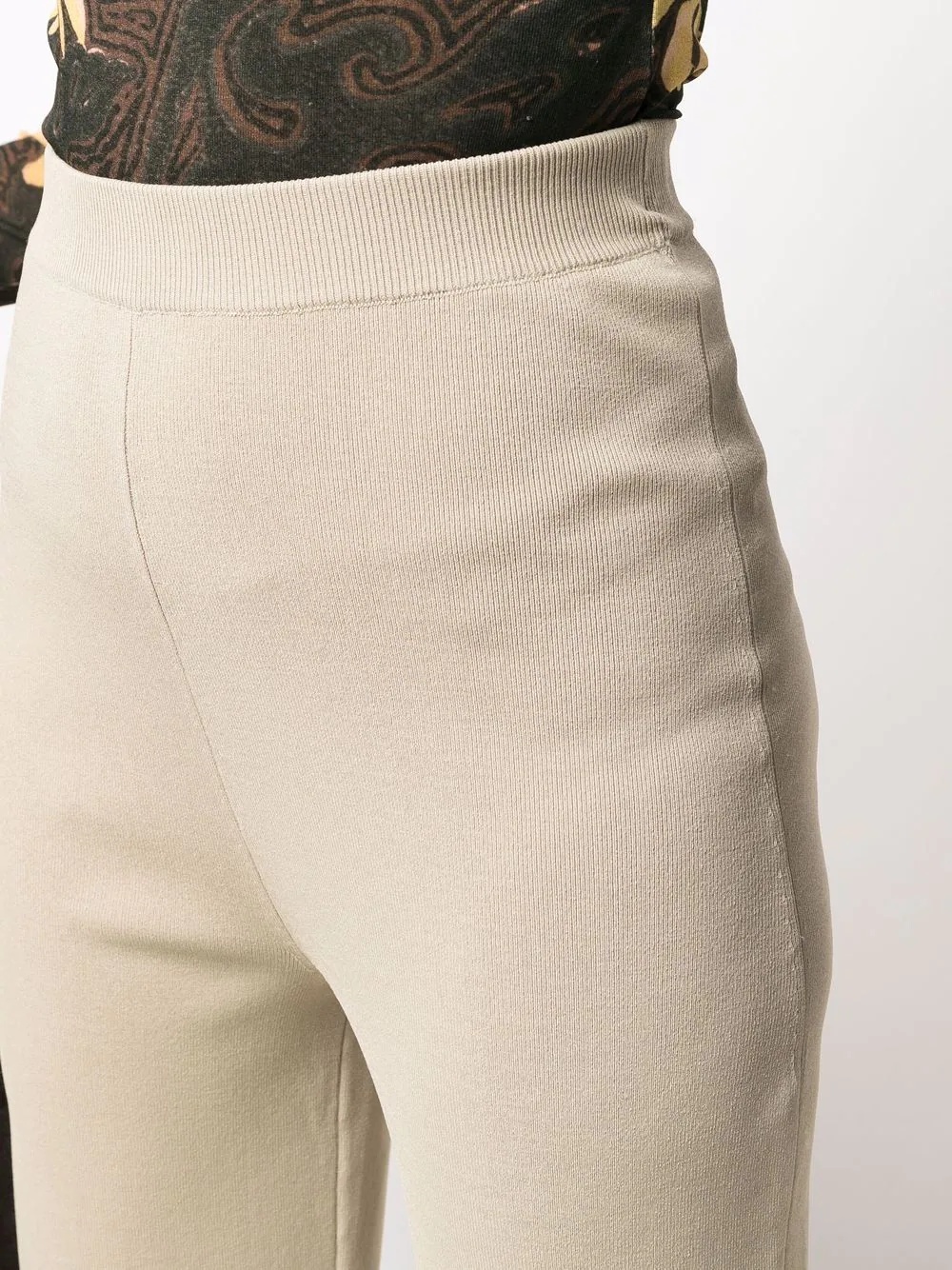 straight-leg knitted trousers - 5