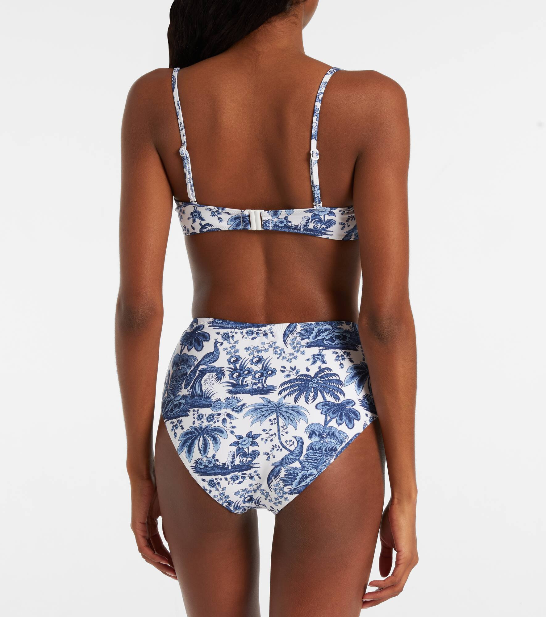 Devon printed high-rise bikini bottoms - 3