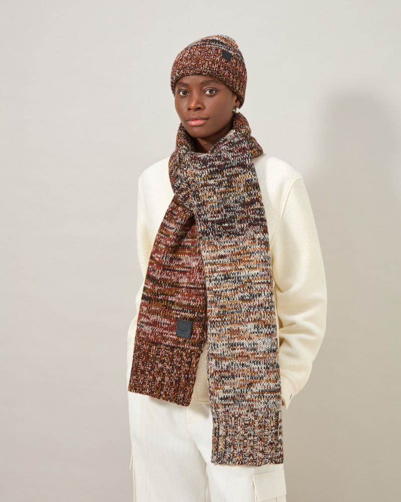 Ombre Degrade Scarf Rust Lambswool 4