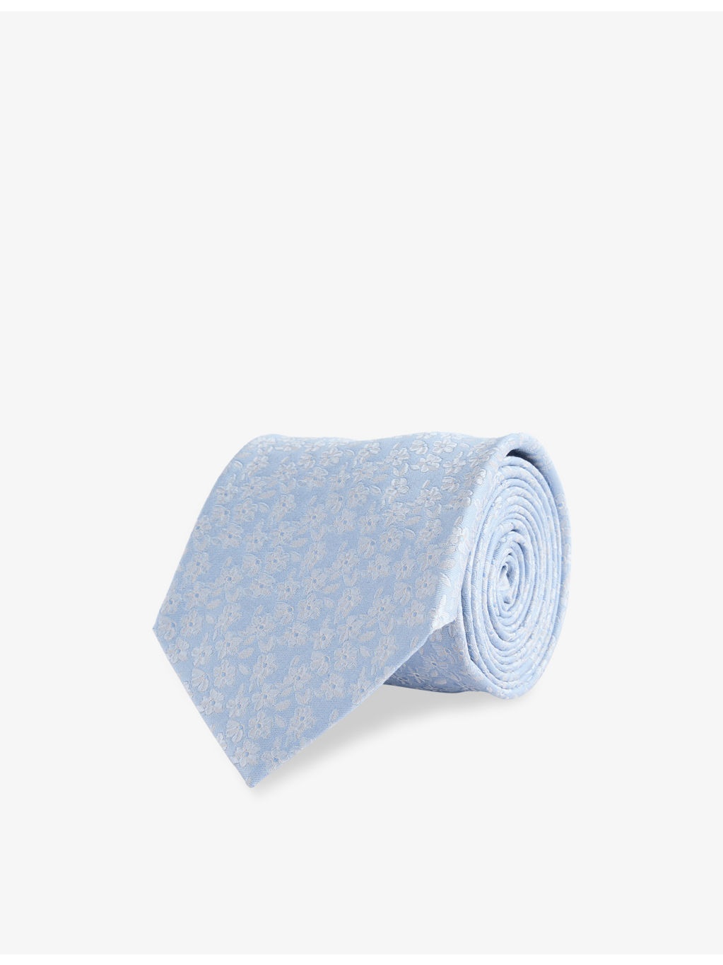 Floral Wide-Blade Silk Tie - 1