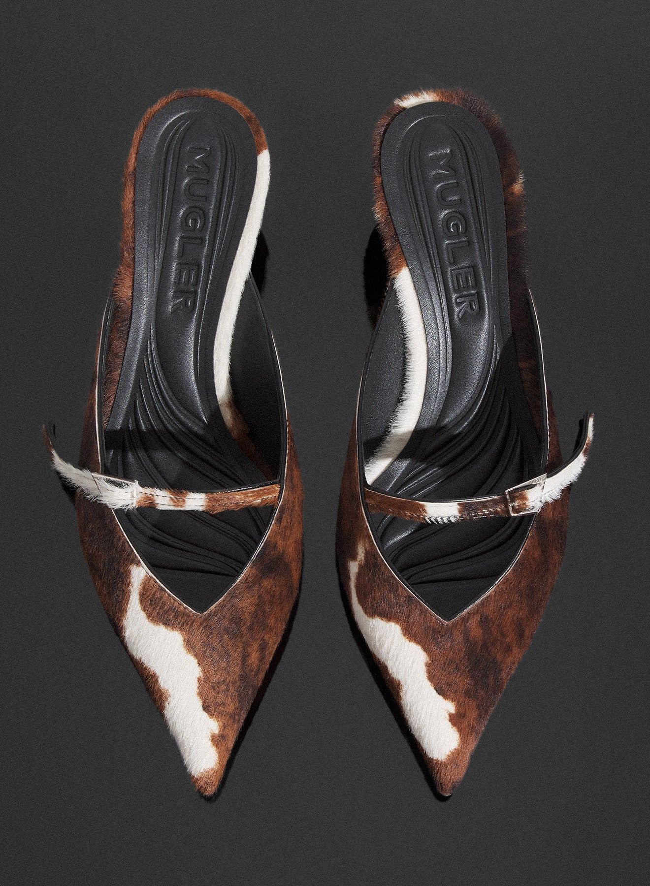 cowhide Fang 55 mules with strap - 4