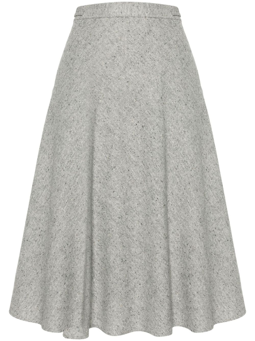 A-line speckle-knit midi skirt - 1