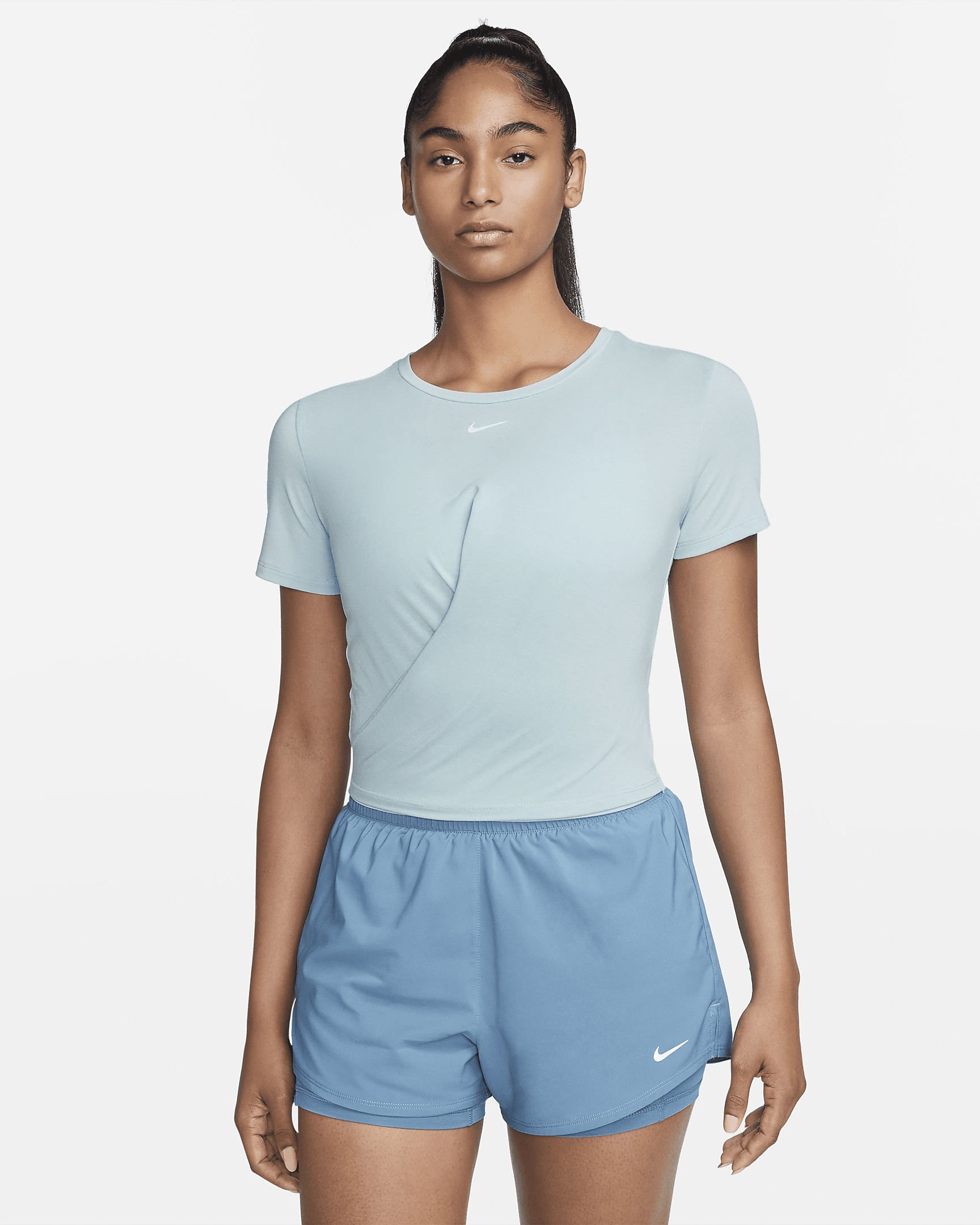 Nike Dri-FIT One Luxe Women's Twist Cropped Short-Sleeve Top - 1