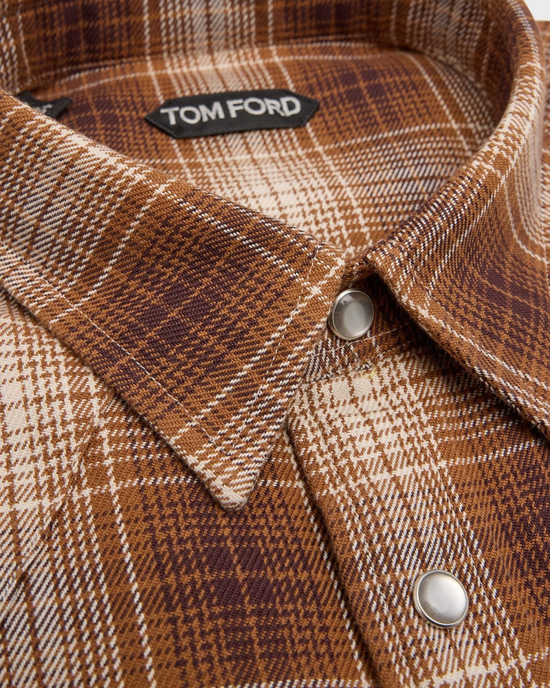 TOM FORD Men's Cotton Plaid Western Shirt outlook