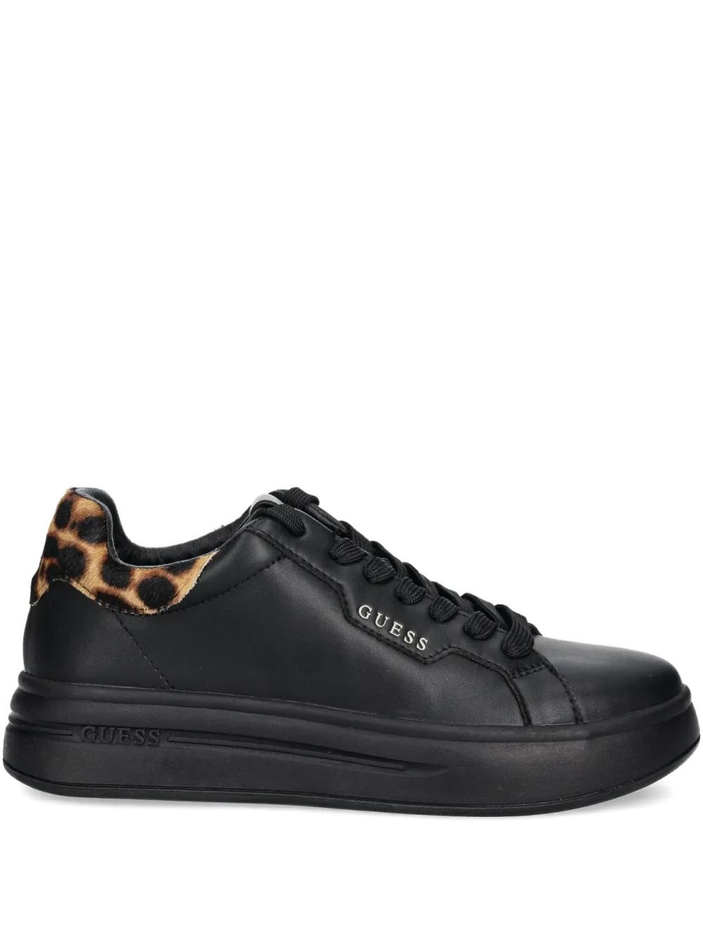 leopard-print heel sneakers - 1
