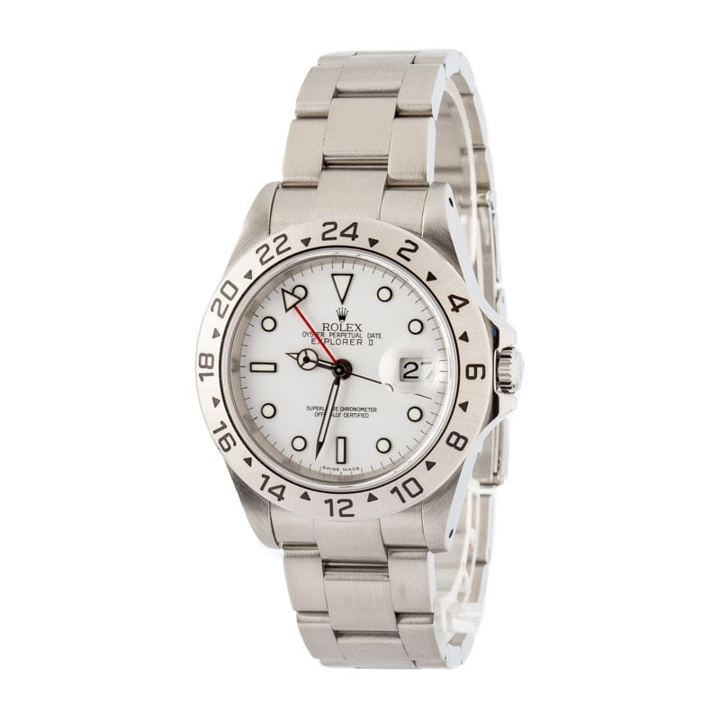 Used Rolex Explorer II 16570 White Dial - 2
