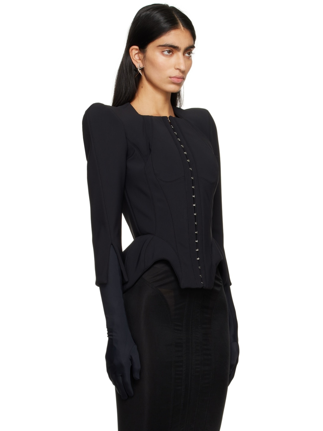 Black Curvy Jacket - 2