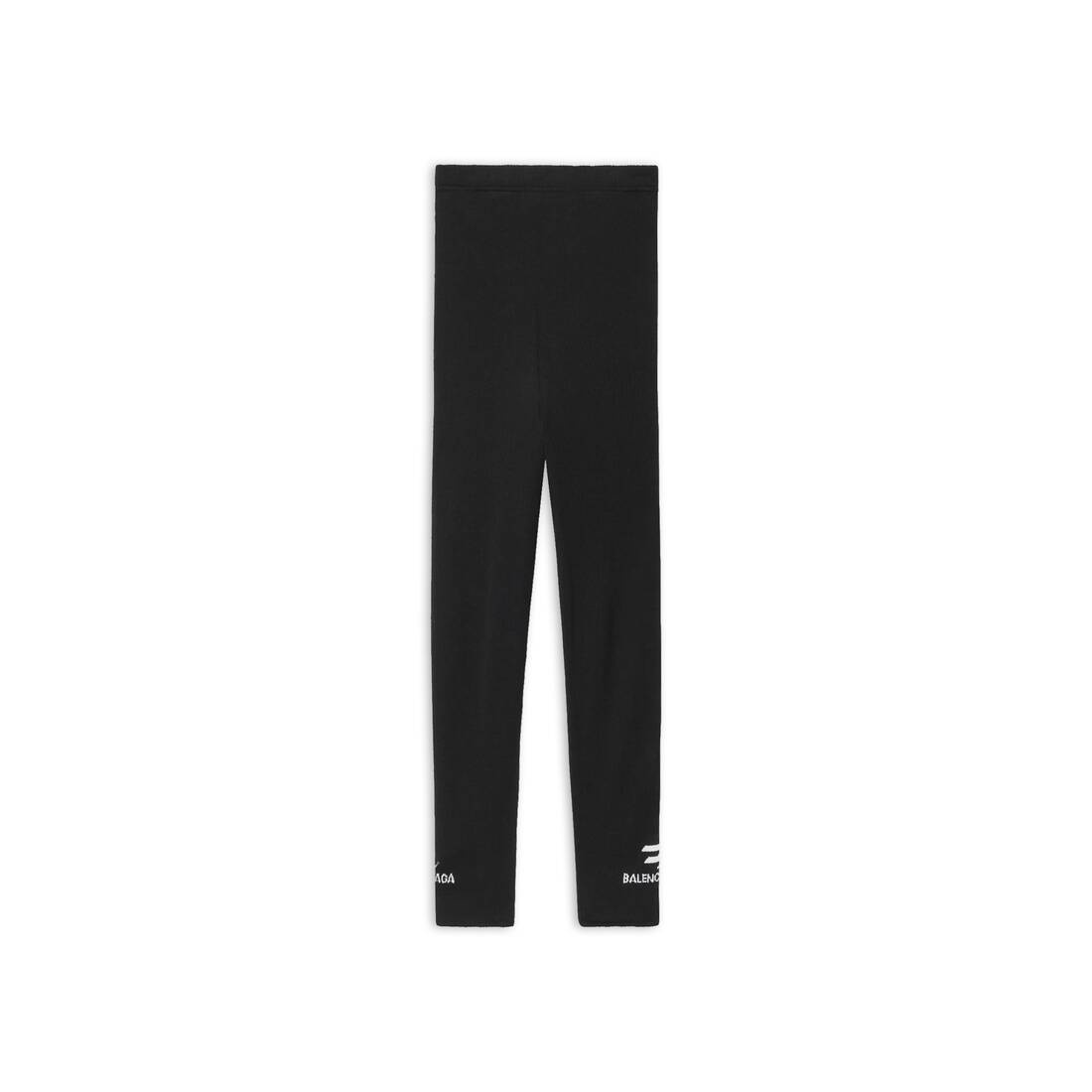Women's Sporty B Tennis Socks Leggings in Black - 2
