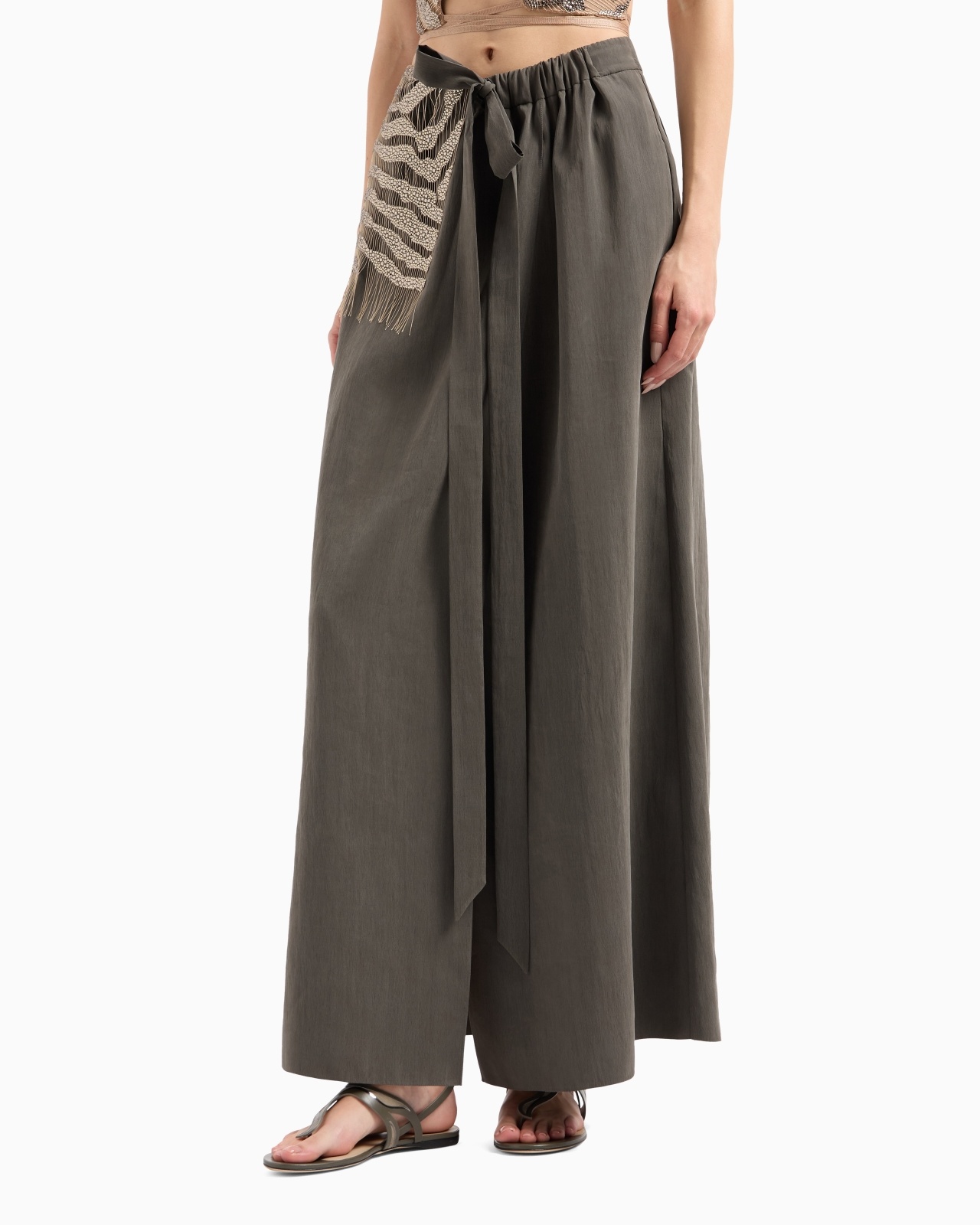 PRINTED SILK-ORGANZA, LONG SKIRT - 4