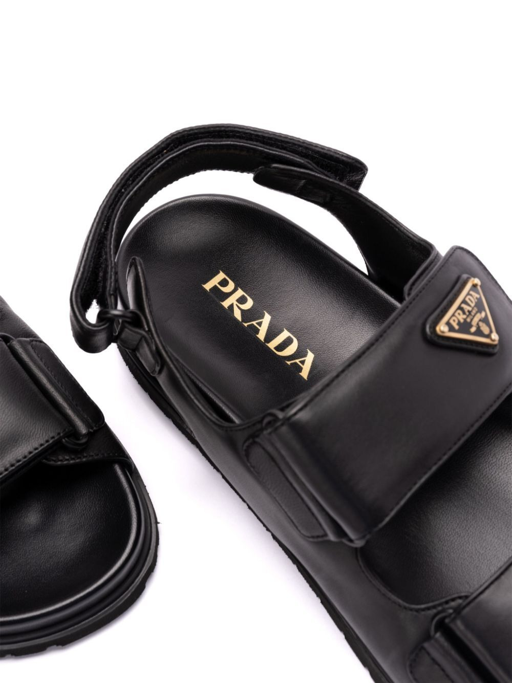 Prada Women Touch-Strap Leather Sandals - 4