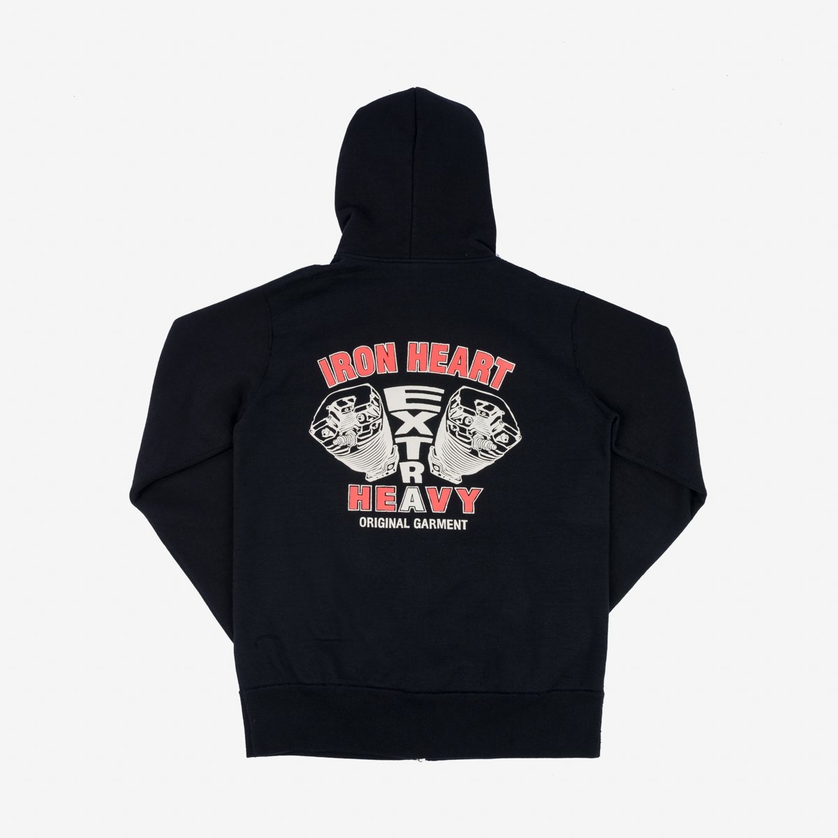 IHSW-72-BLK 14oz Ultra Heavyweight Loopwheel Printed Hooded Sweat – Black - 6