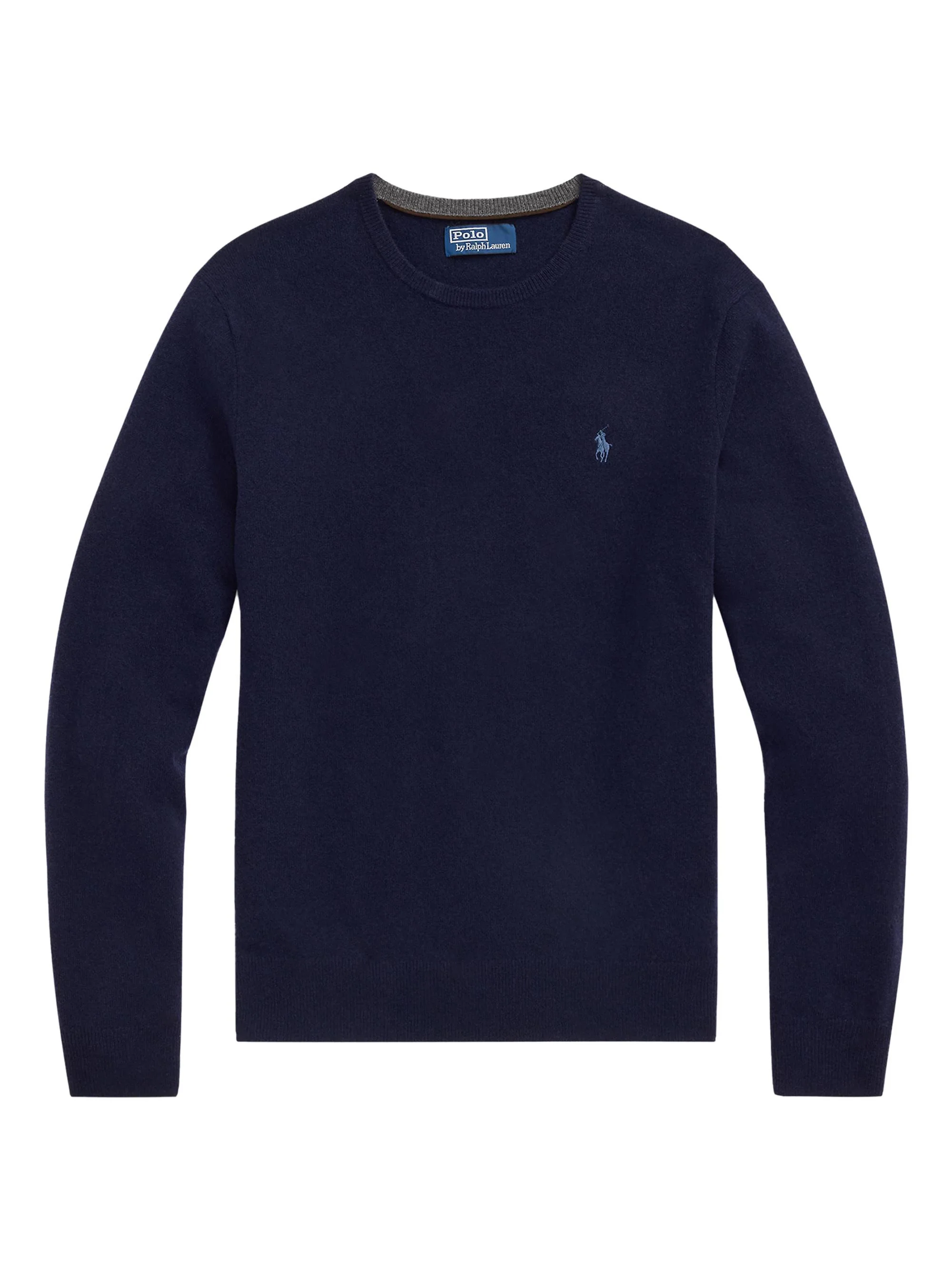 Men's Logo-Embroidered Wool Sweater - Hunter Navy - 1