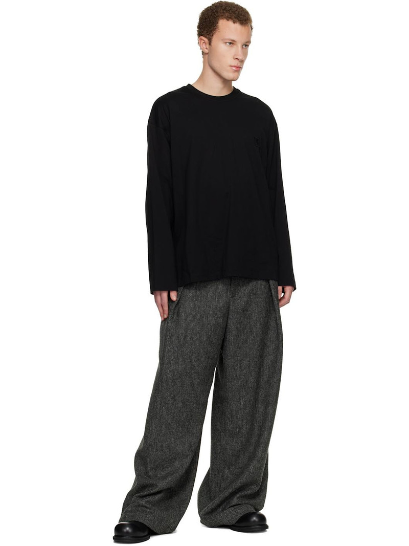 Wooyoungmi Black Back Logo Long Sleeve T-shirt outlook