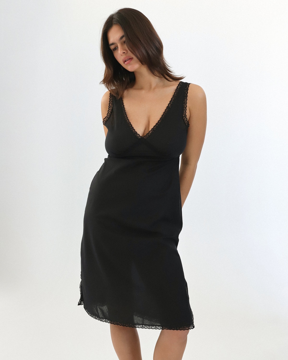 The Iris Slip: Cotton Voile Black - 4