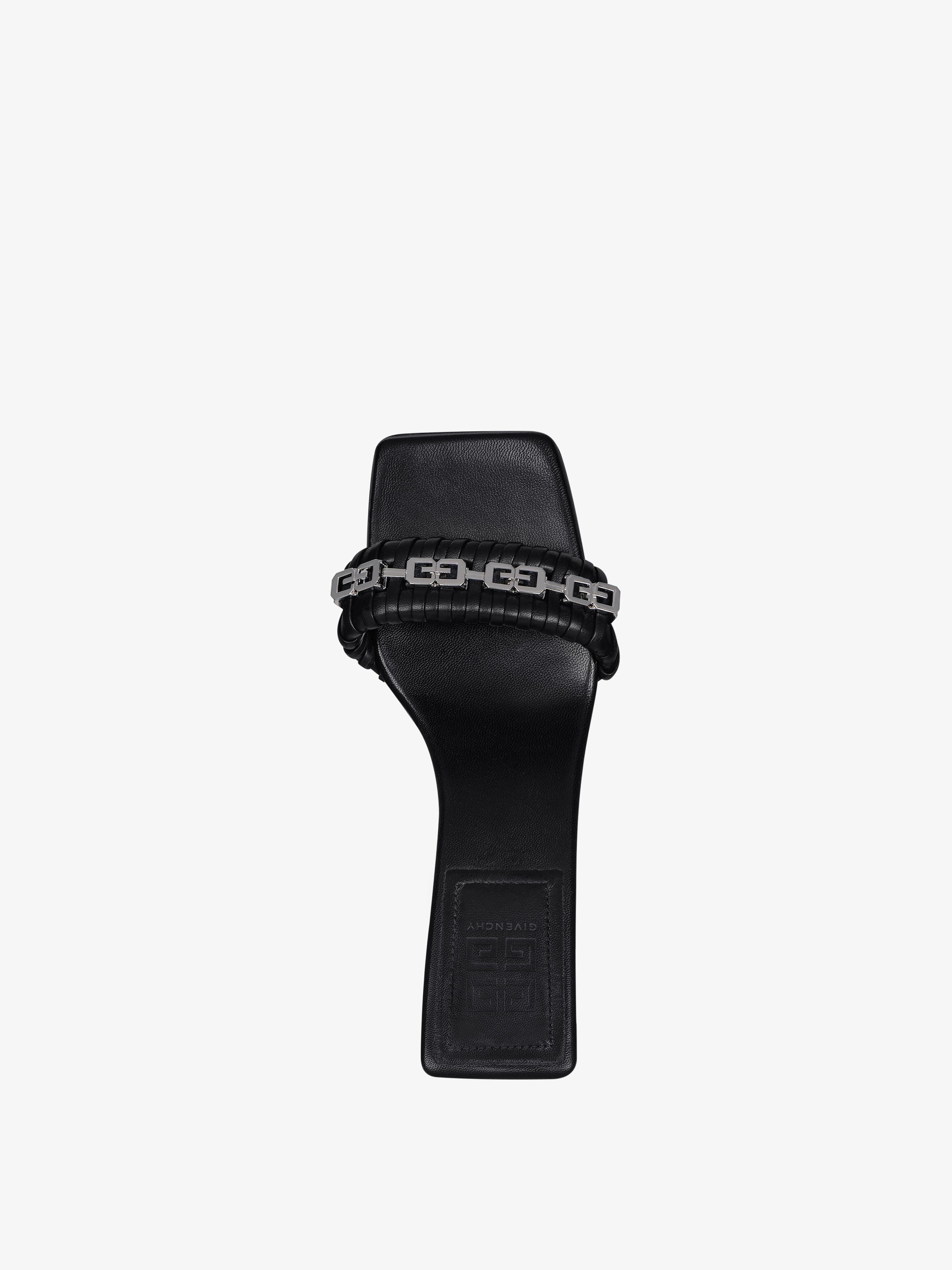 G WOVEN SANDALS IN LEATHER - 4