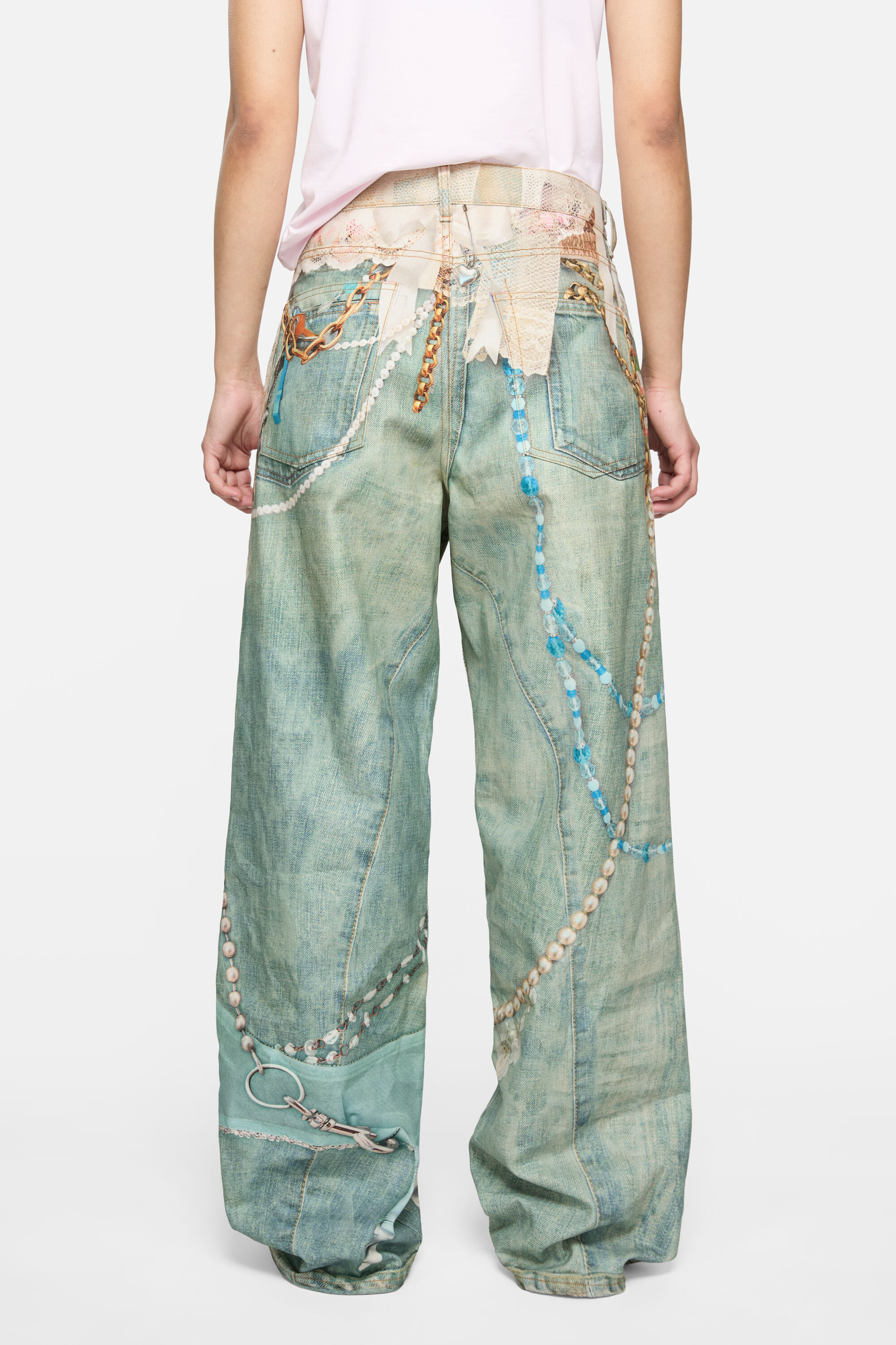 Loose fit jeans - 1981 - White/green - 5