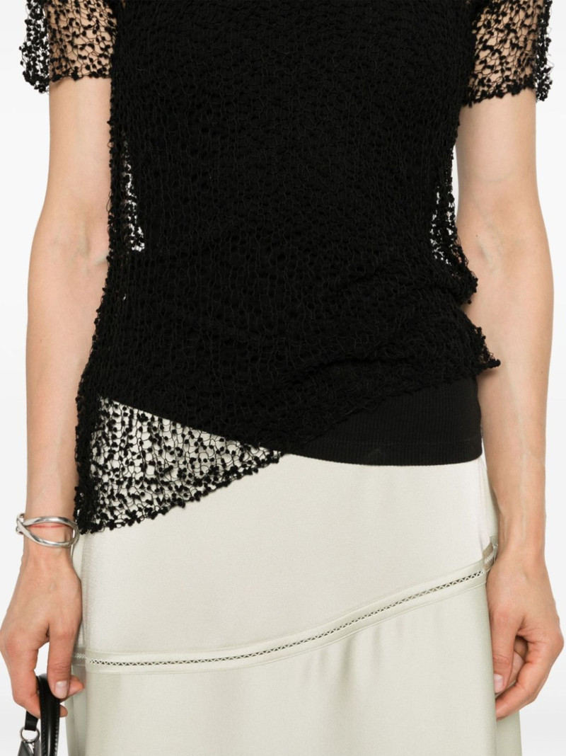 dot-embroidered semi-sheer top 5
