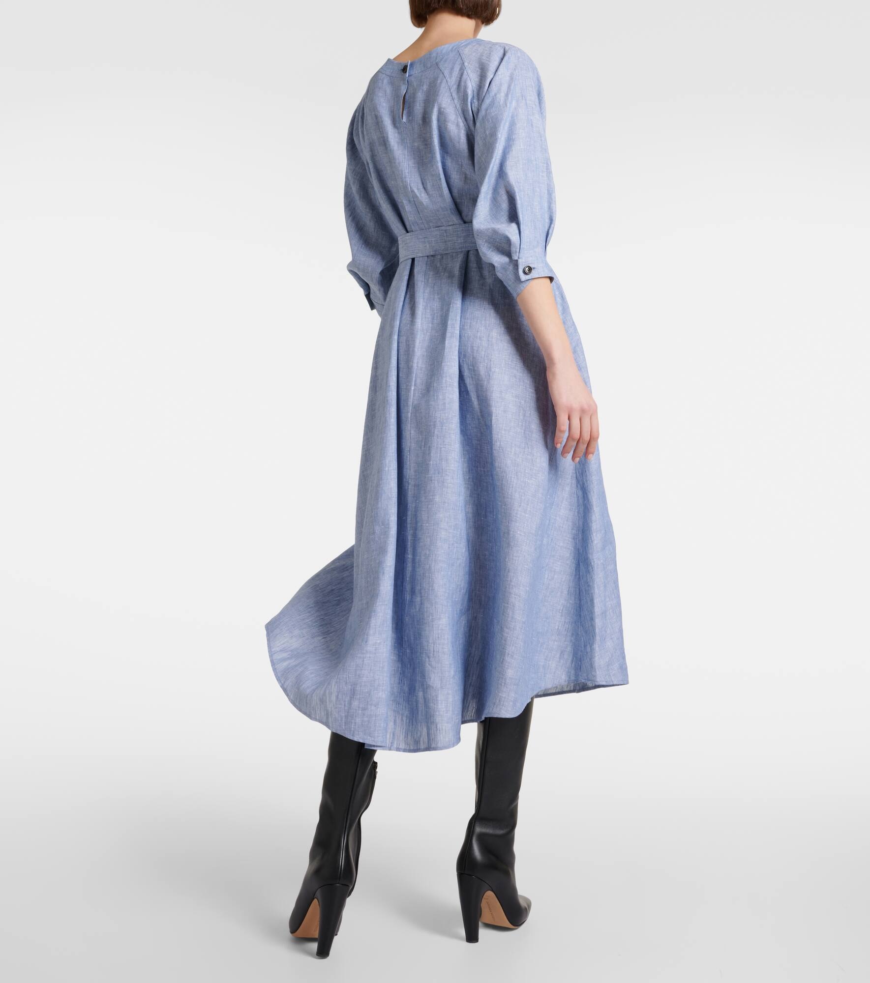 Linen midi dress - 3