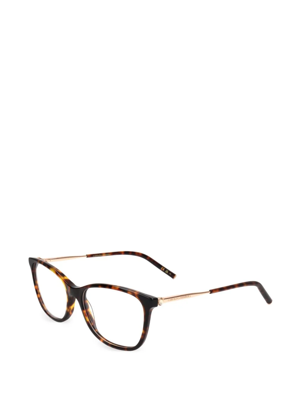 tortoiseshell-effect cat-eye glasses - 1