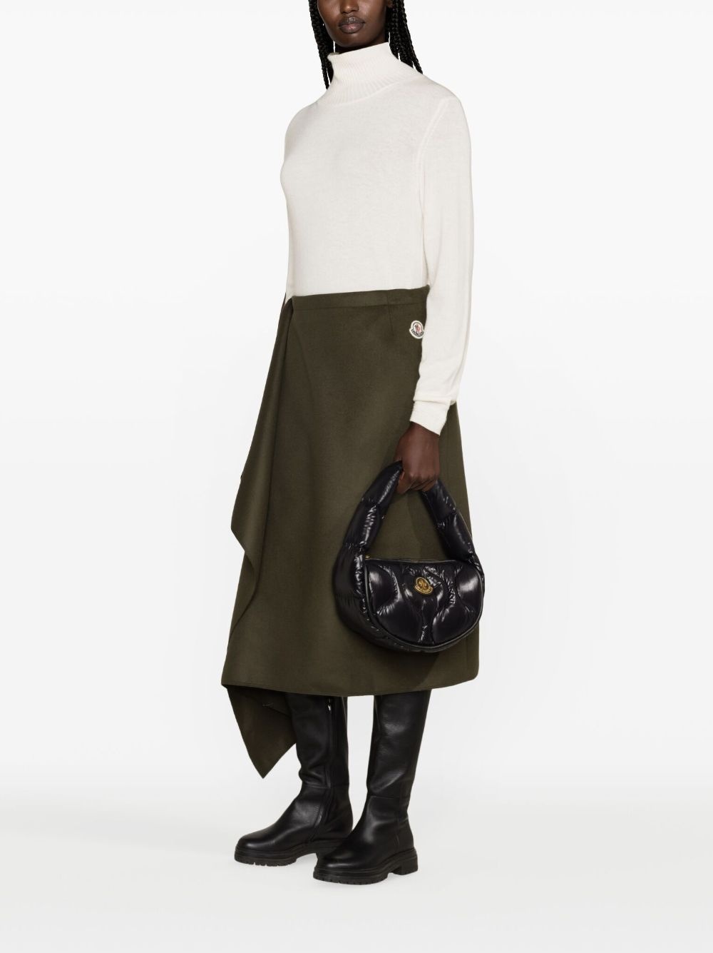 wool-cashmere midi wrap skirt - 2