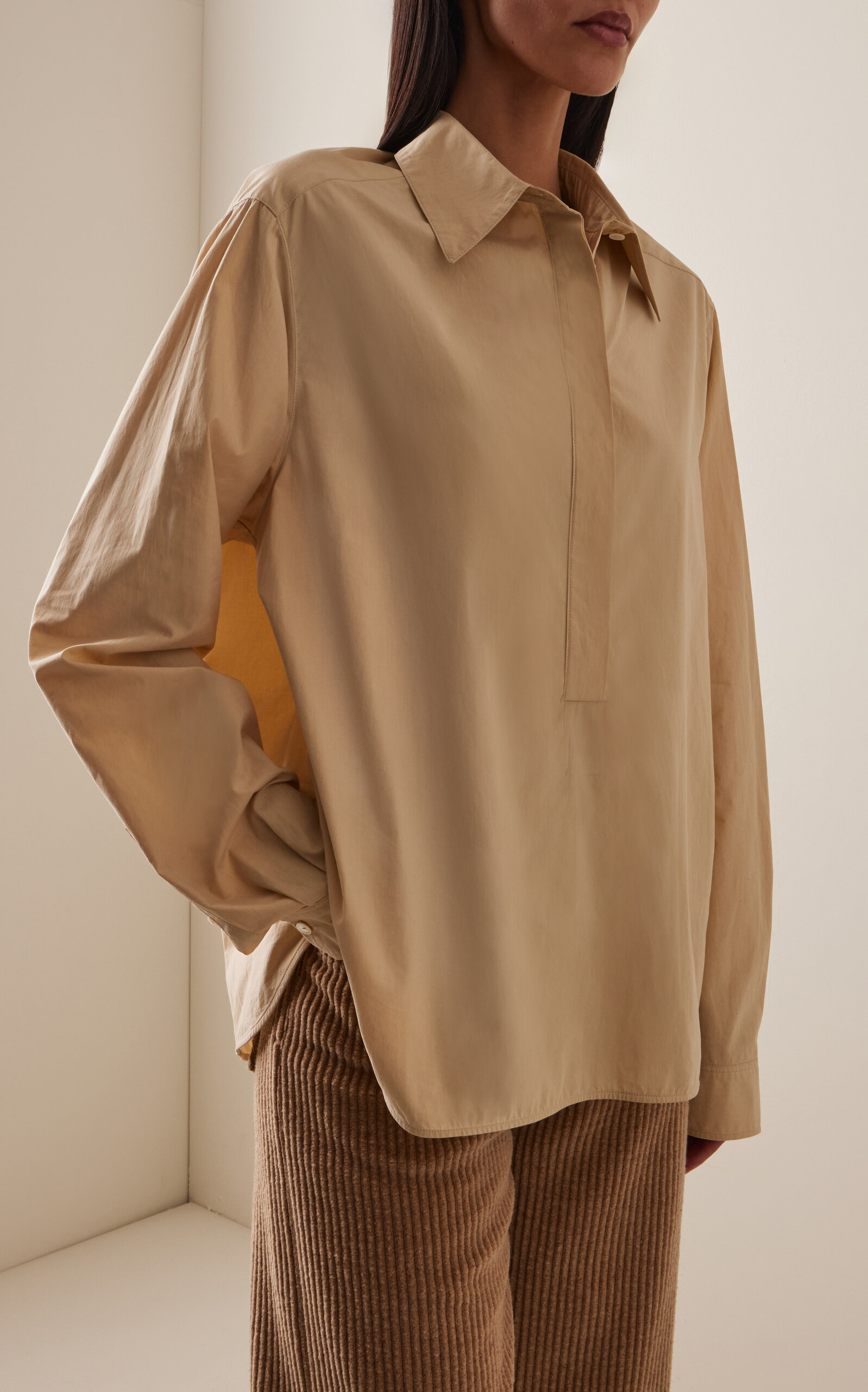 Margan Cotton-Poplin Pullover Shirt neutral - 3