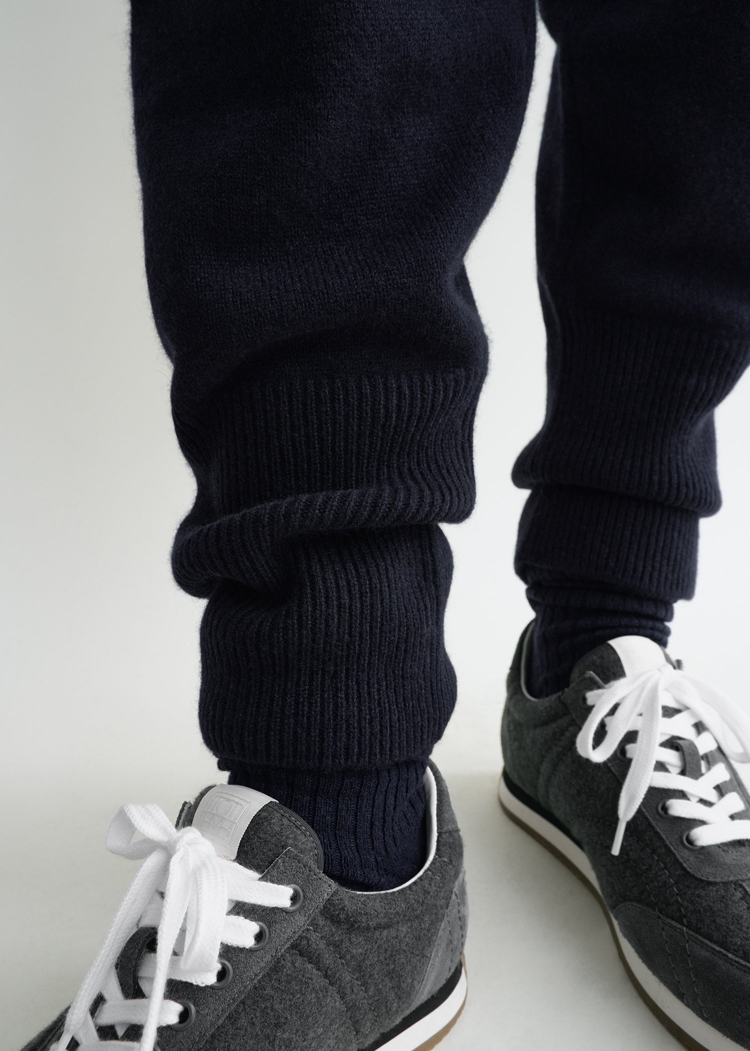 Drawstring cashmere sweatpants navy - 5
