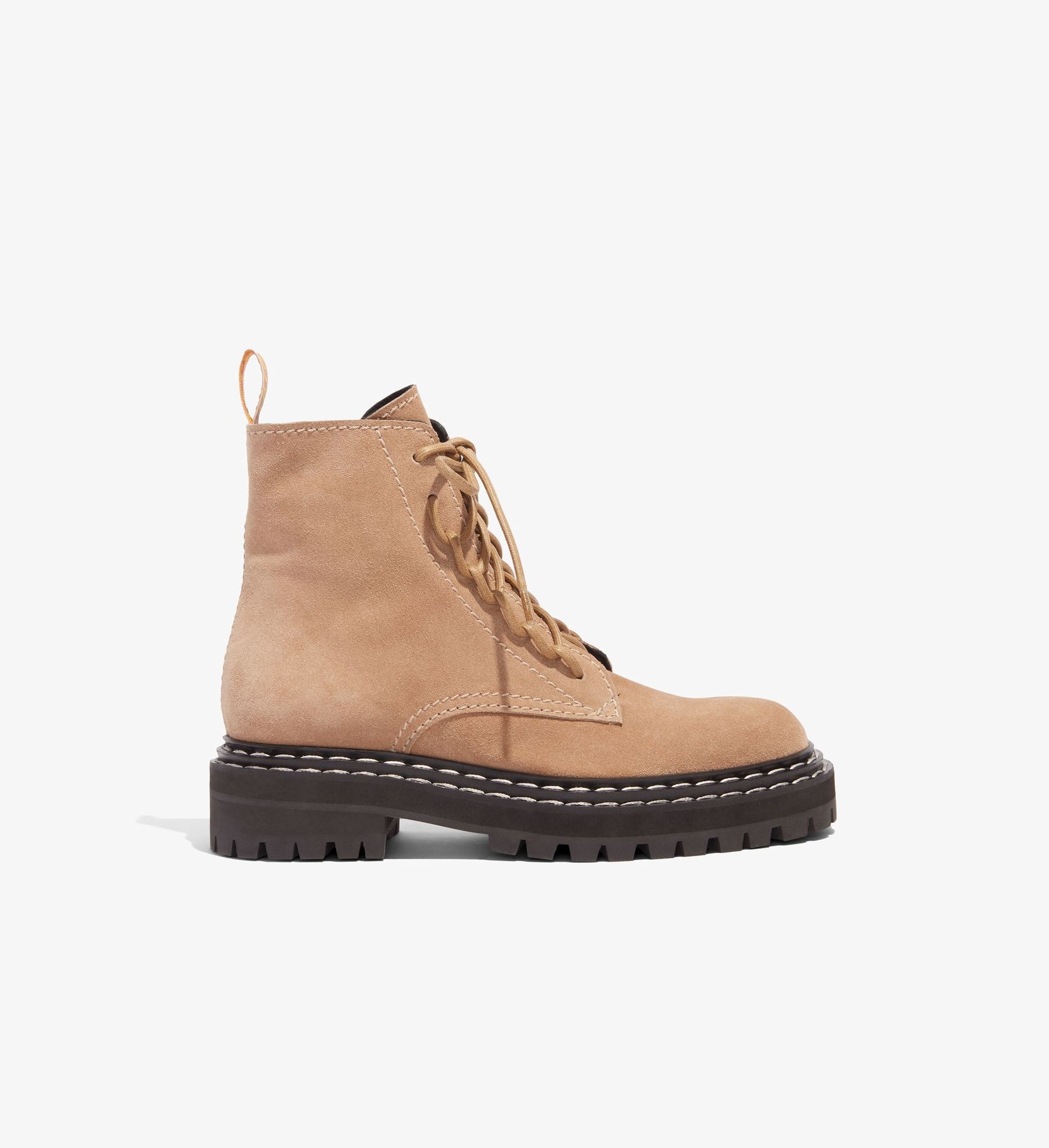 Suede Lug Sole Combat Boots - 1