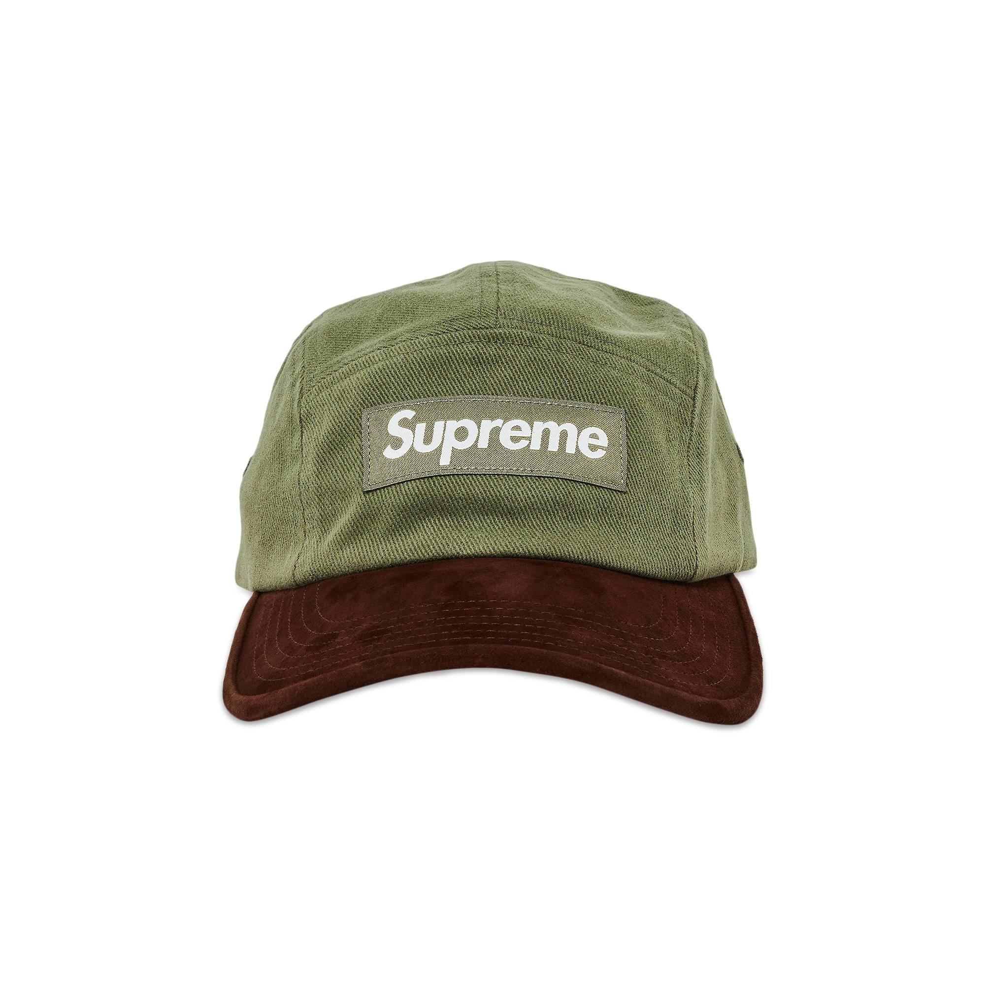 Supreme Suede Visor Camp Cap 'Light Olive' - 1