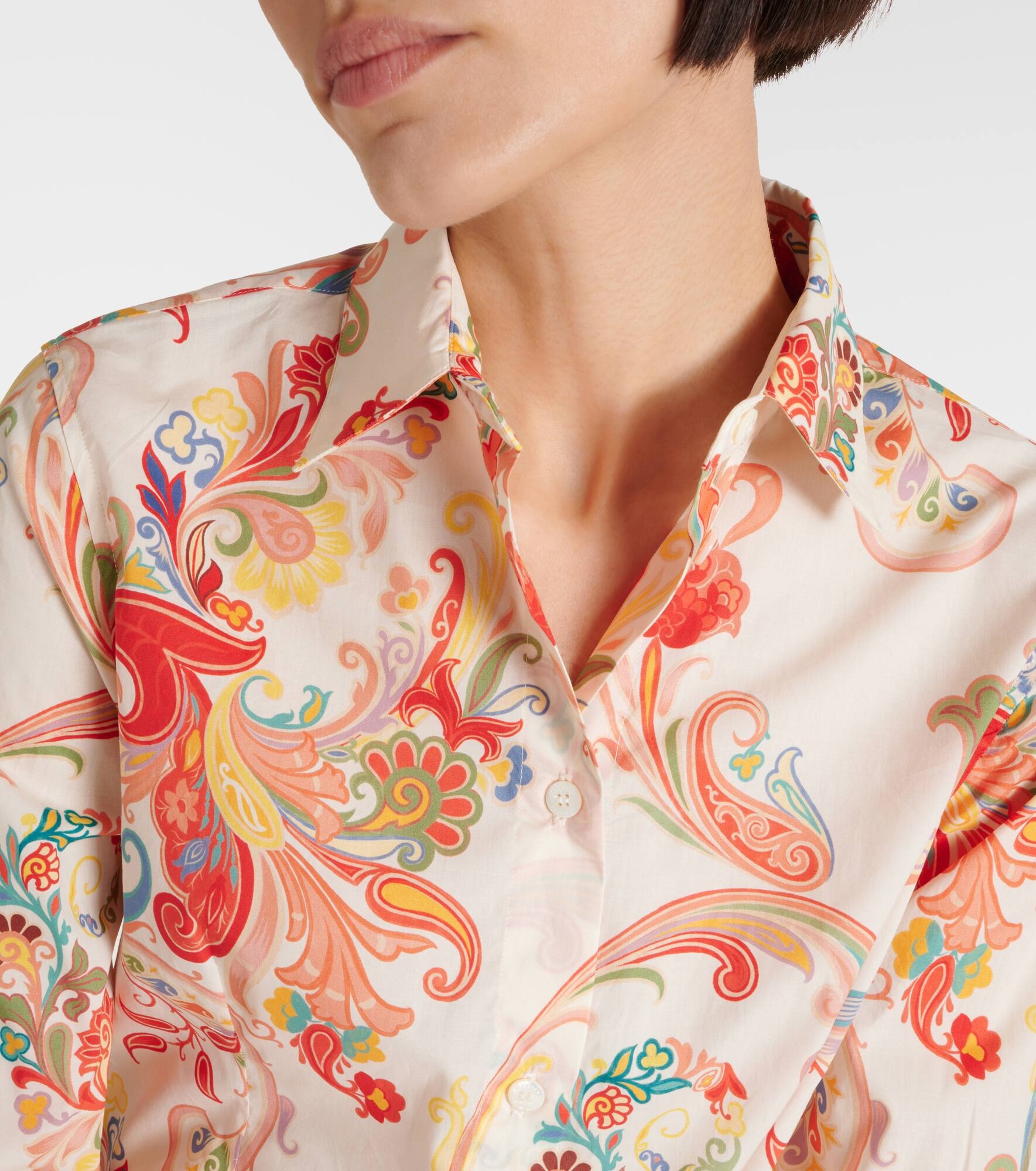 Paisley cotton-blend shirt - 4