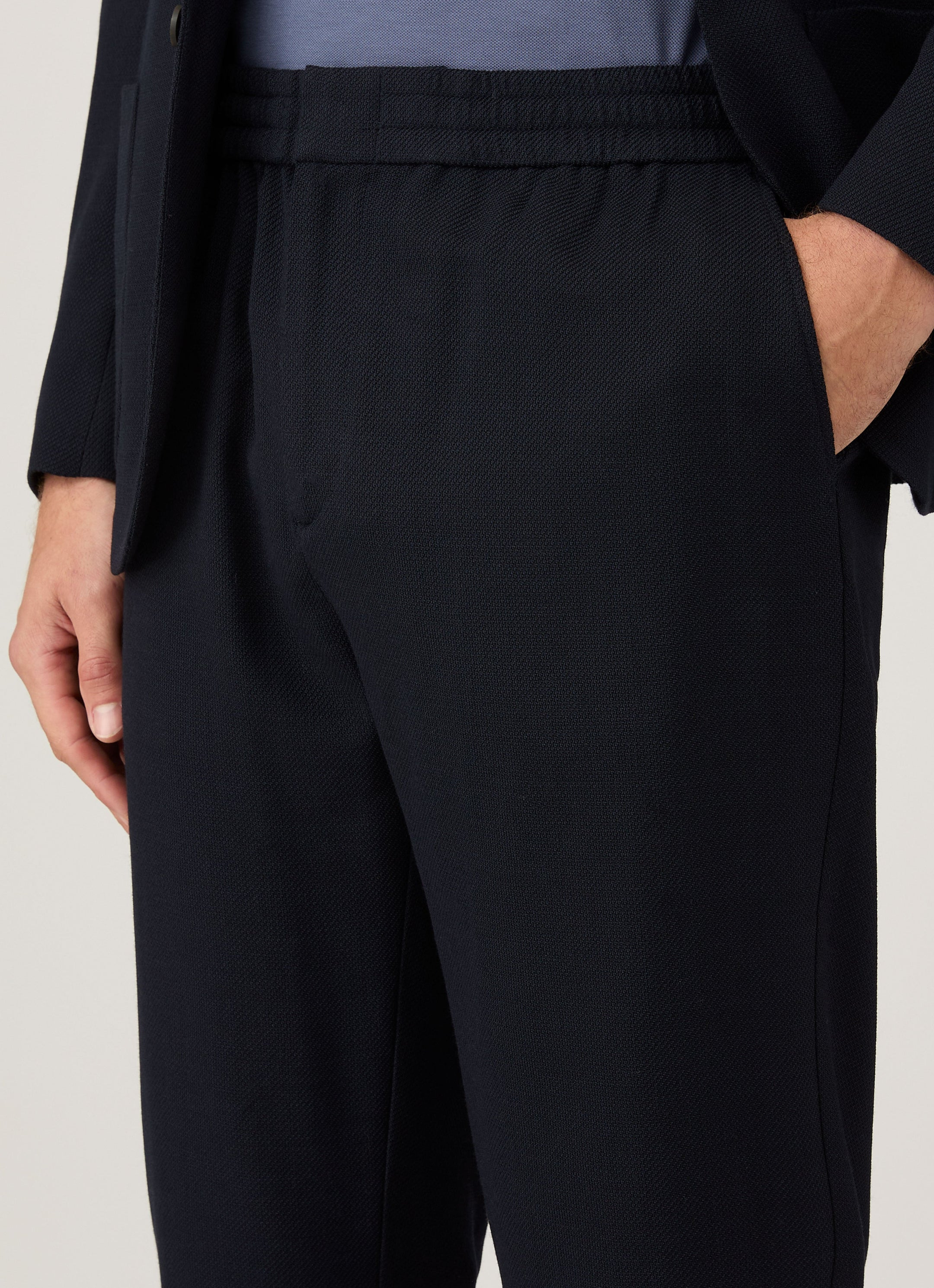 Textured Wool Drawstring Trouser - 6