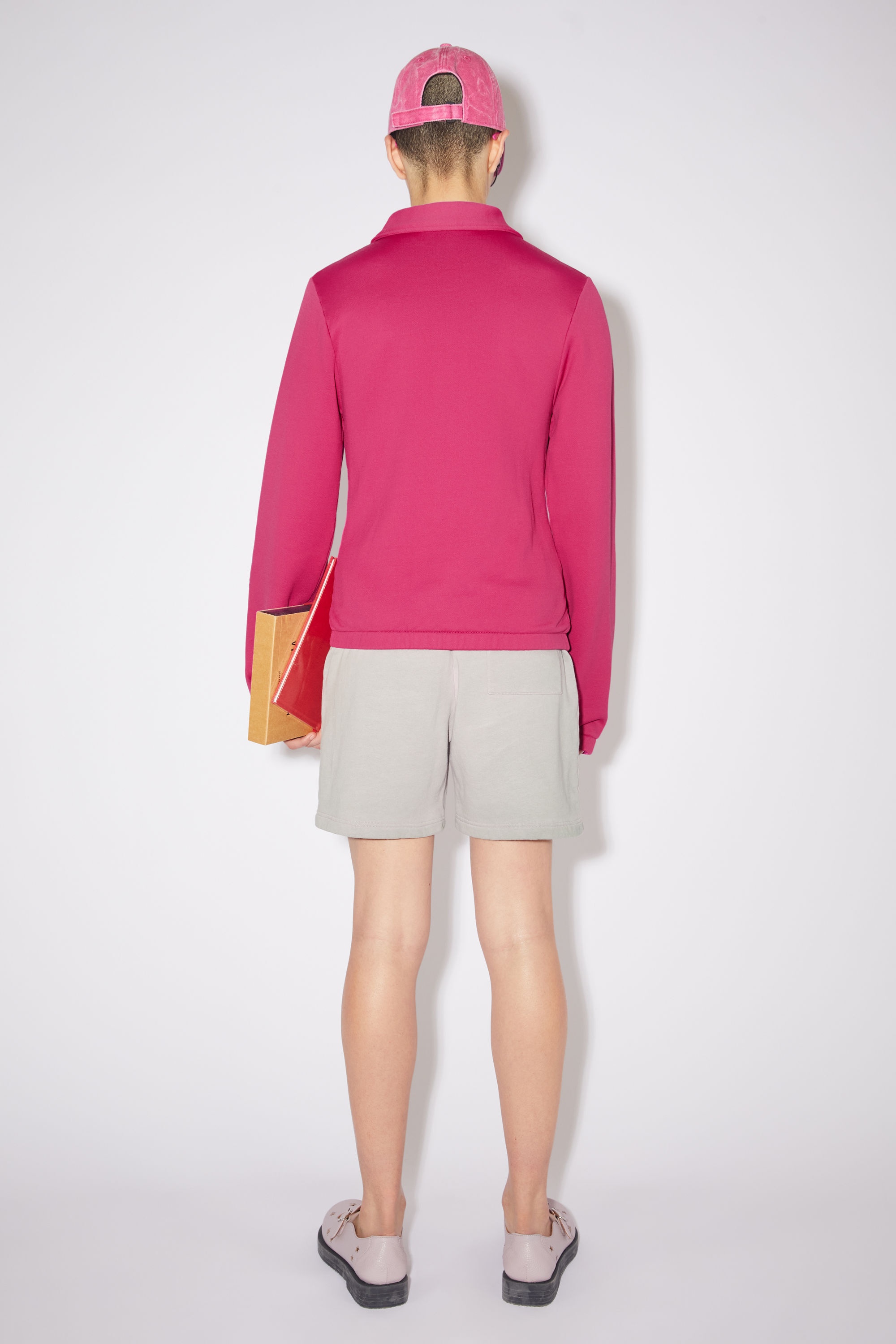 Tech jersey zippered sweater - Fuchsia pink - 3