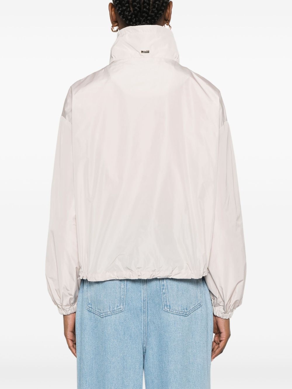 drawstring-neck jacket - 4