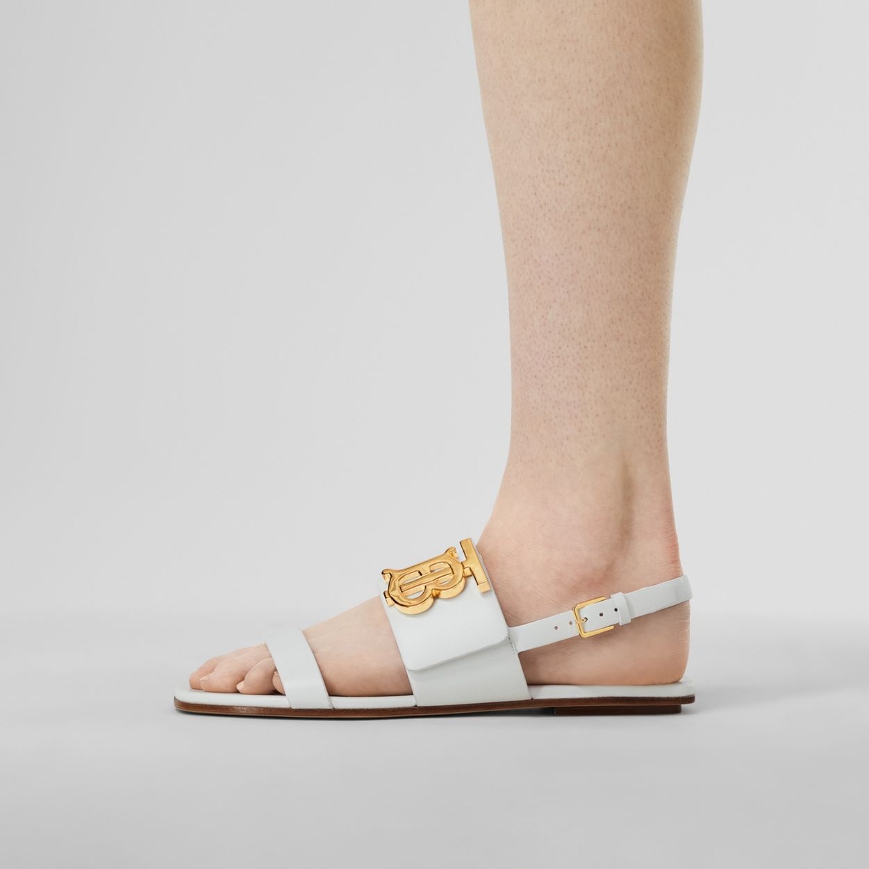 Monogram Motif Leather Sandals - 4