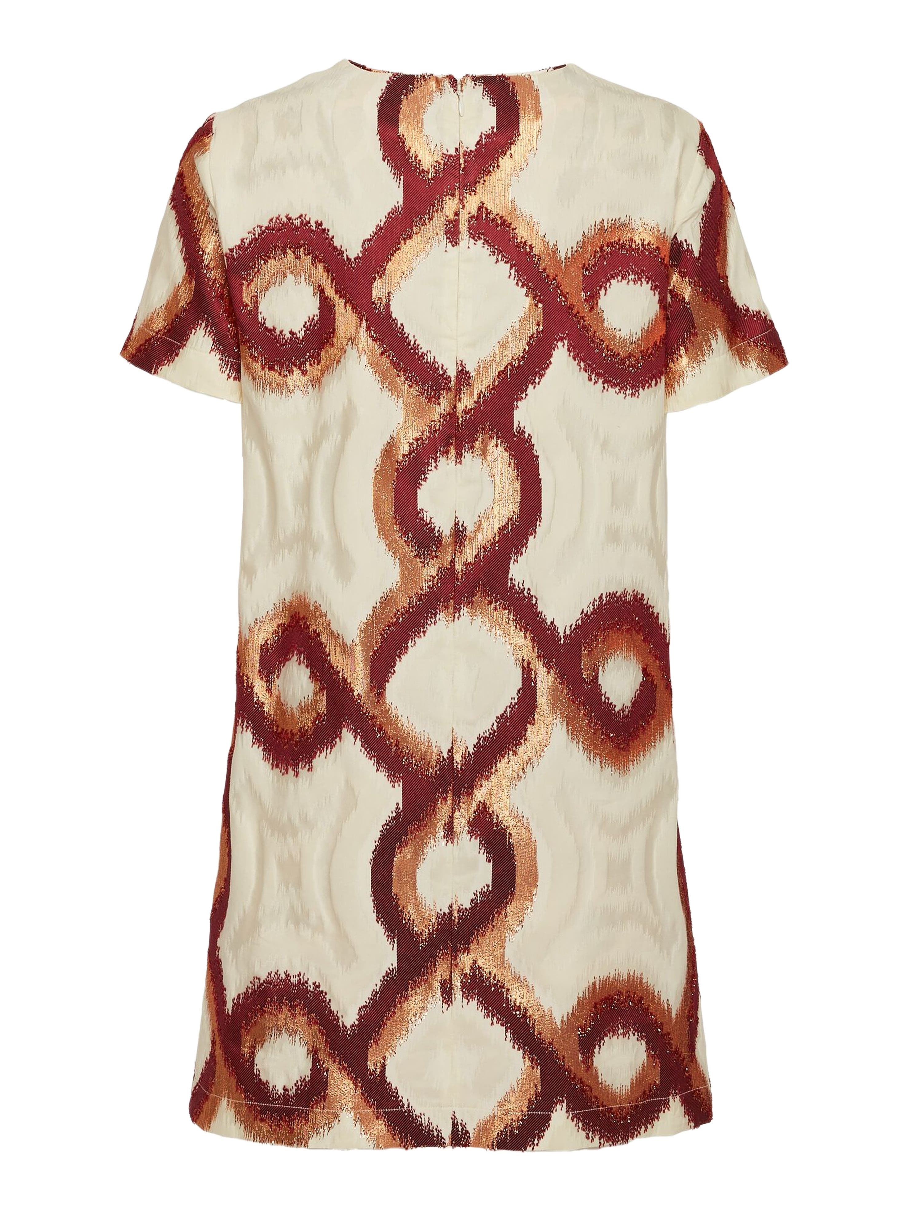 La DoubleJ Mini Swing Dress Tackle Jacquard Bordeaux at Nordstrom - 3