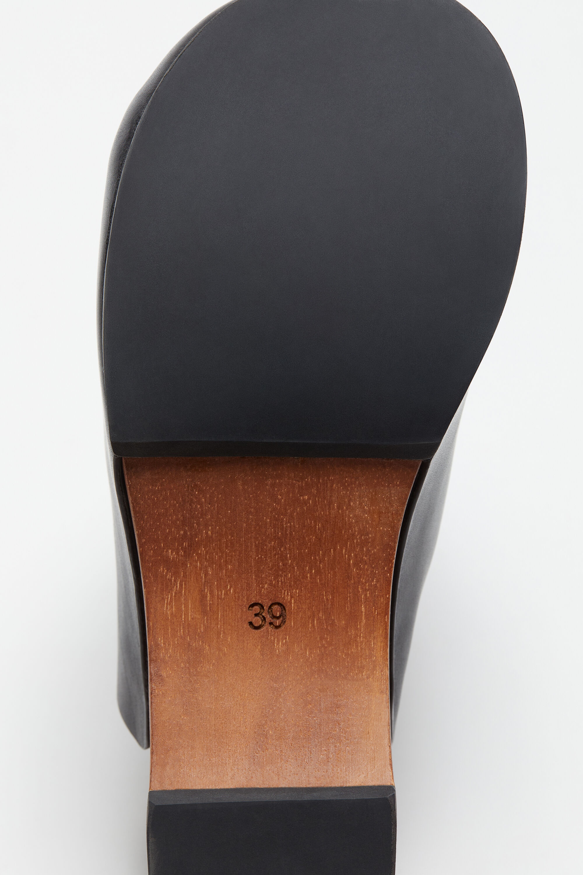 Leather wood clogs - Black - 6