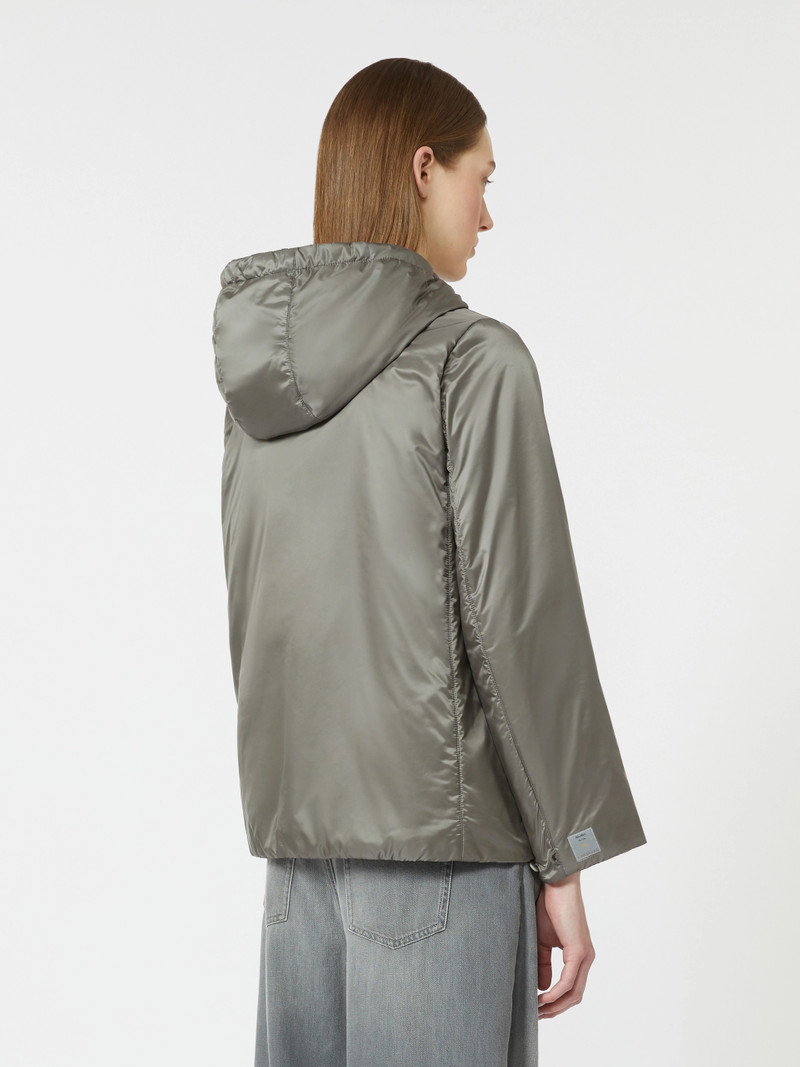 GREENH Padded water-repellent canvas hooded jacket - MEDIUM GREY 4