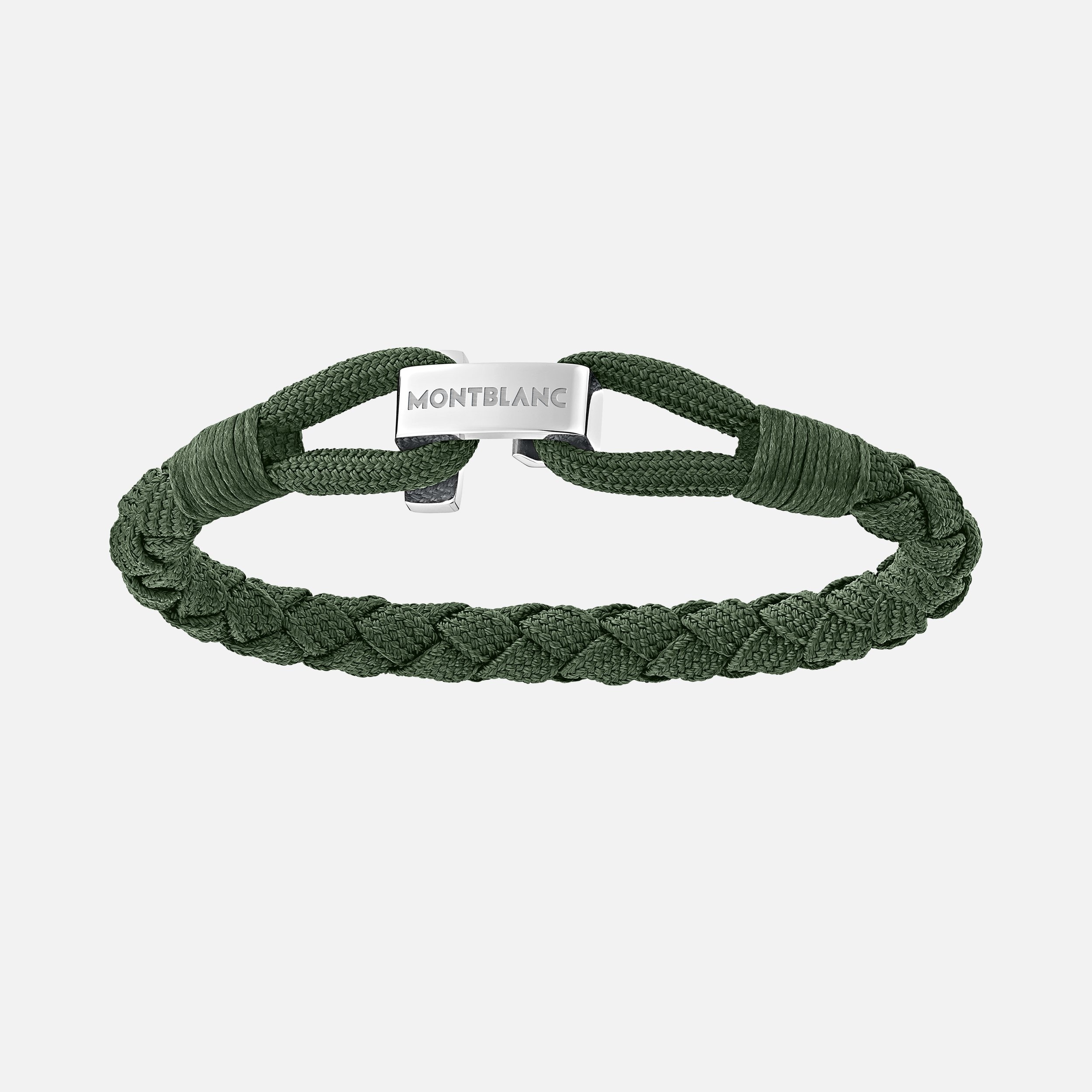 Green Wrap Me Bracelet in Nylon and Steel - 1