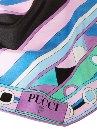 PUCCI Vivara-print silk scarf outlook