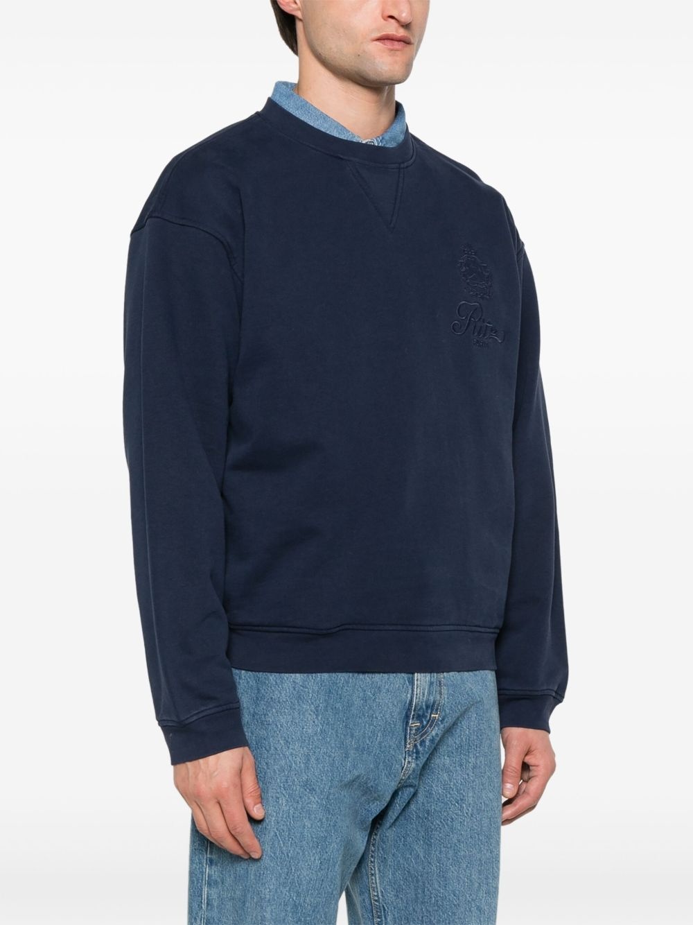 logo-embroidered sweatshirt - 2