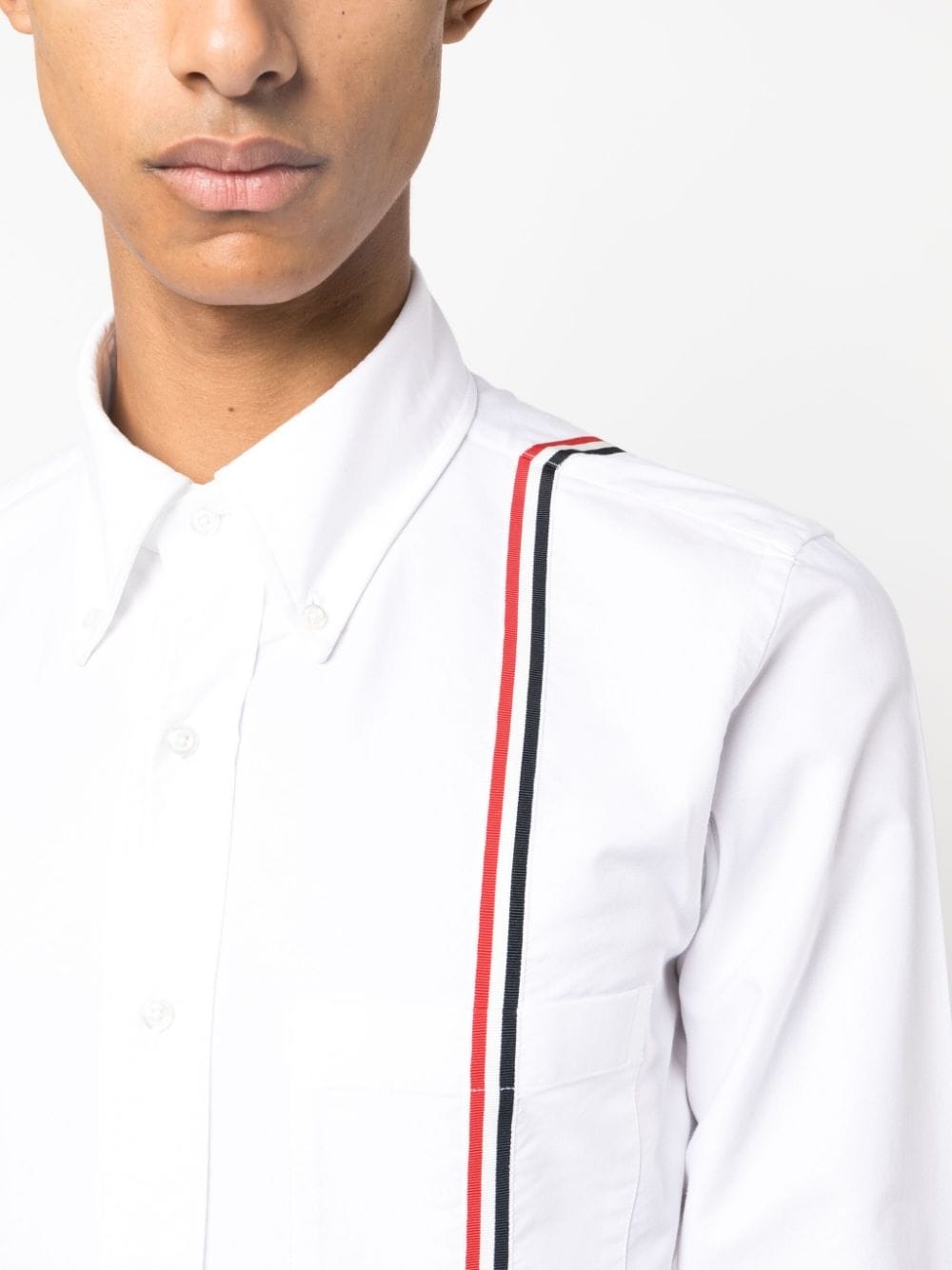 RWB stripe cotton shirt - 5