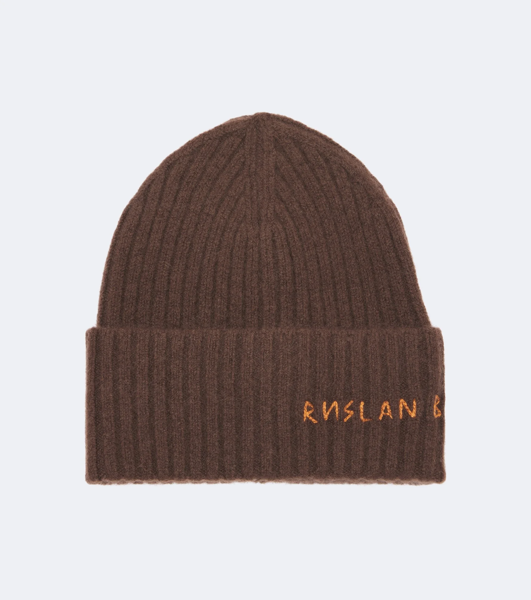 Logo ribbed-knit cashmere beanie - 1