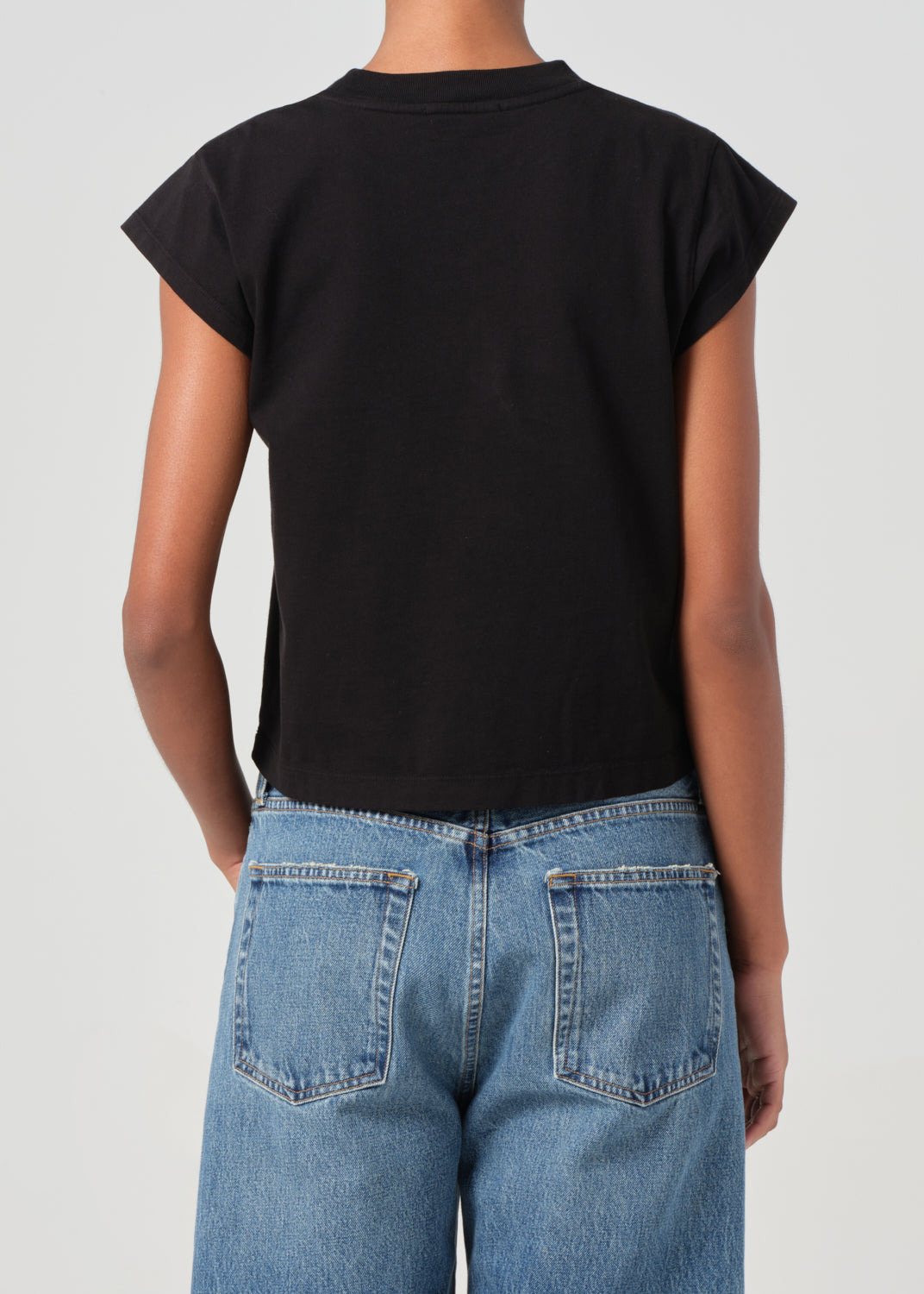 BRYCE CAP SLEEVE TEE IN BLACK - 3