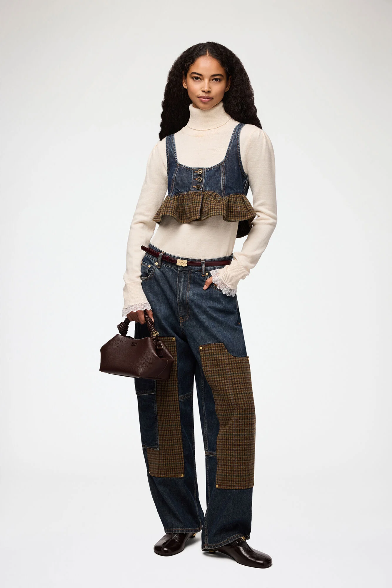 AUDRI JEANS IN TEXTURED SLUB DENIM - 1