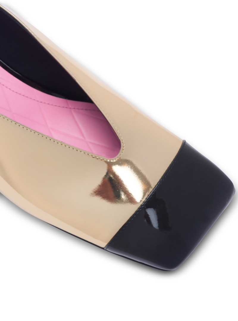 Eden ballet flats in mirrored and patent leather 7